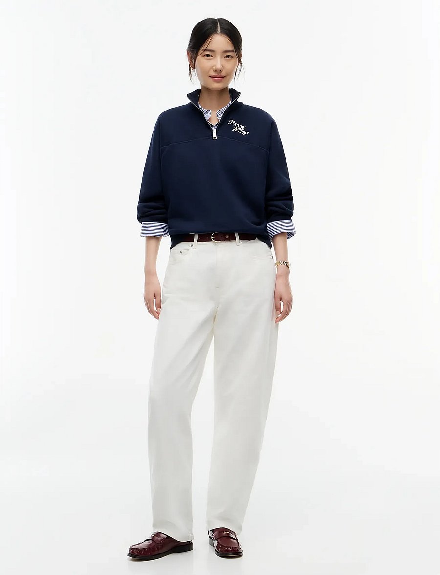 Tommy Hilfiger - SCRIPT REG MK-NK HALF ZIP SWT - dressipluusid - dark blue - 4