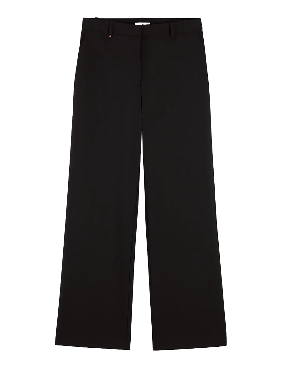 Tommy Hilfiger - VISCOSE BLEND STRAIGHT PANT - sirged püksid - black - 1