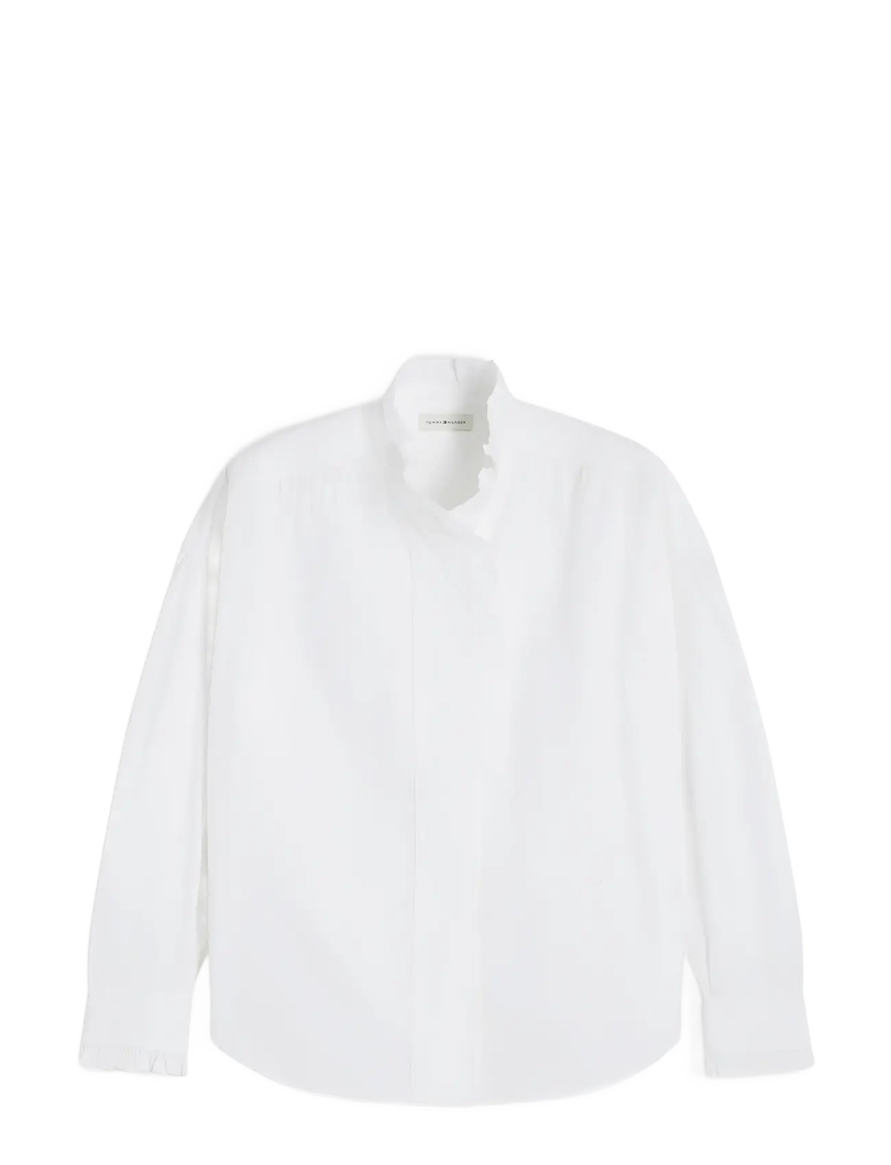 Tommy Hilfiger - POPLIN BLOUSE WITH RUFFLES - langärmelige blusen - optic white - 1