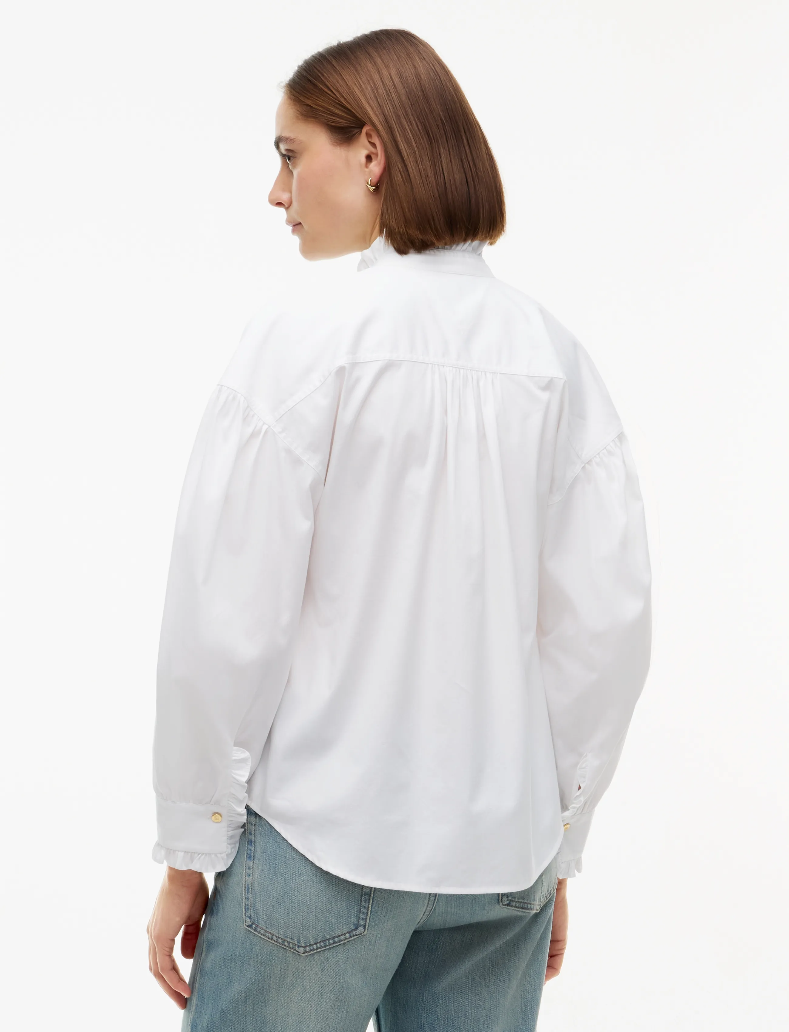 Tommy Hilfiger - POPLIN BLOUSE WITH RUFFLES - langärmelige blusen - optic white - 2