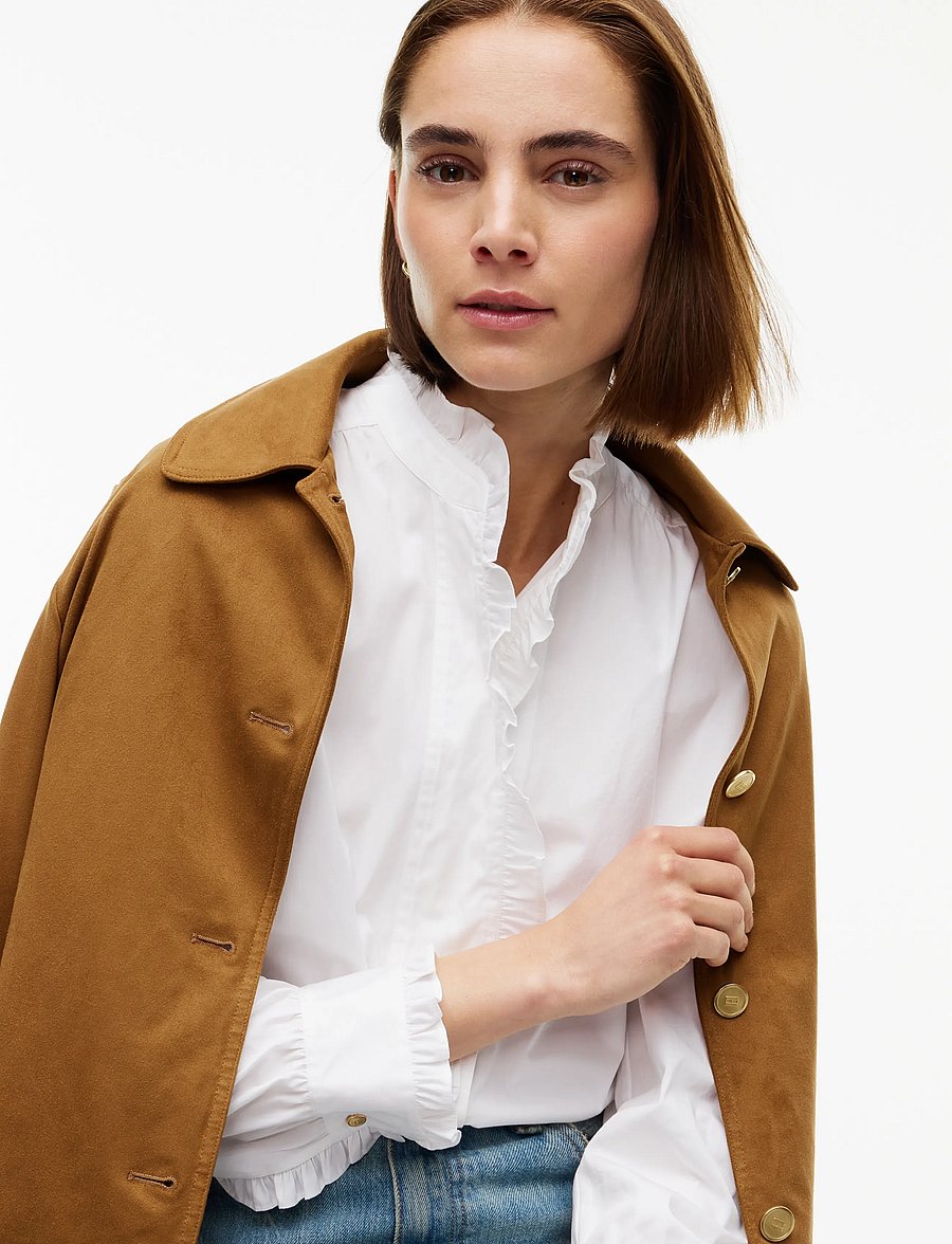 Tommy Hilfiger - POPLIN BLOUSE WITH RUFFLES - langärmelige blusen - optic white - 3