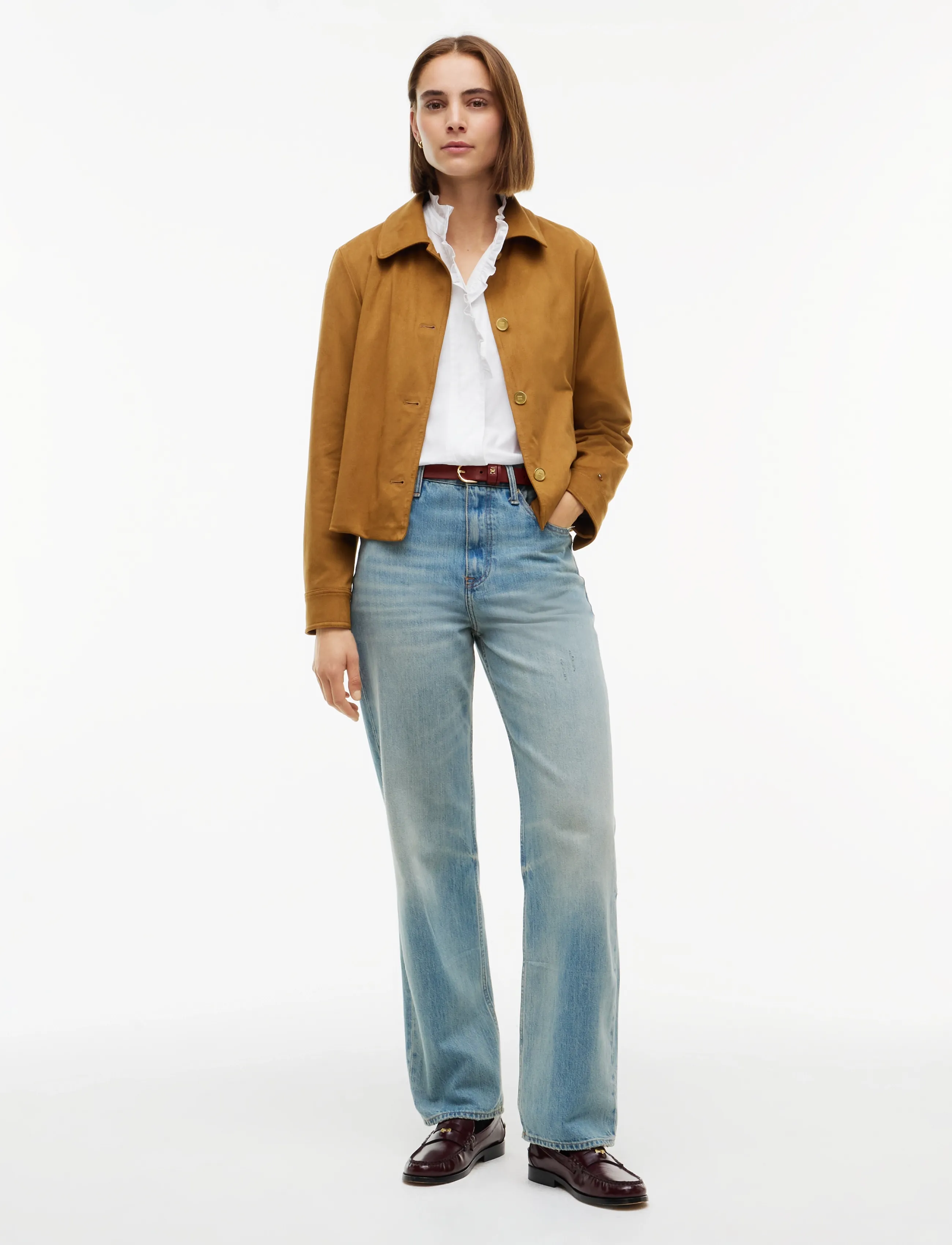 Tommy Hilfiger - POPLIN BLOUSE WITH RUFFLES - langärmelige blusen - optic white - 4