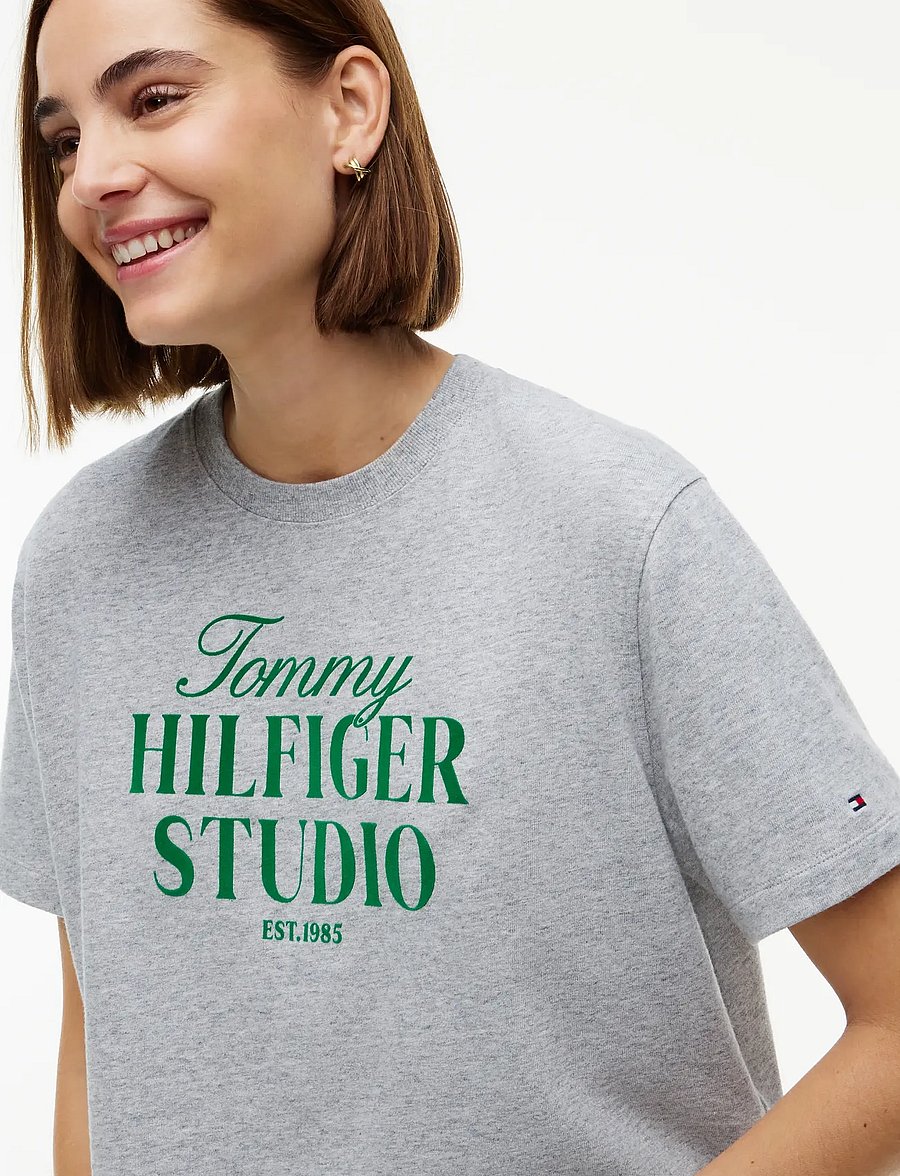 Tommy Hilfiger - STUDIO TOMMY C-NK RLXD S/S TEE - light grey htr - 3