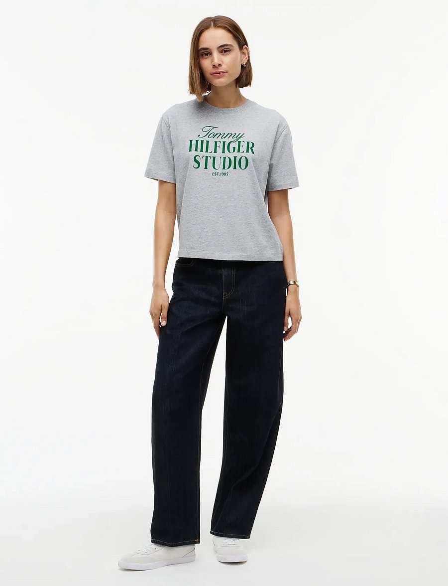 Tommy Hilfiger - STUDIO TOMMY C-NK RLXD S/S TEE - light grey htr - 4