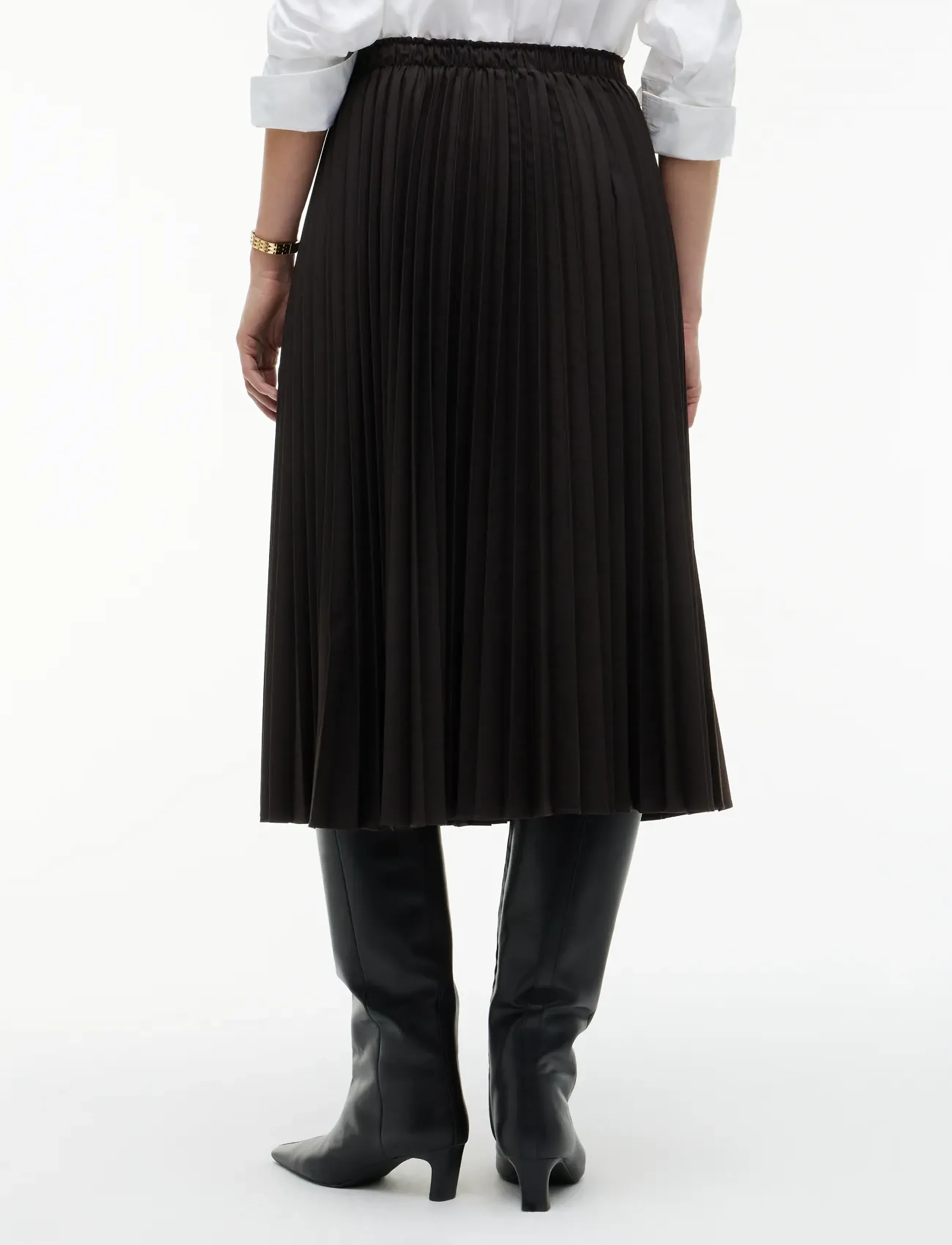 Tommy Hilfiger - VISCOSE ELASTIC PLEAT MIDI SKIRT - faltenröcke - chocolate - 2