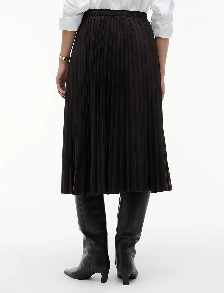 Tommy Hilfiger - VISCOSE ELASTIC PLEAT MIDI SKIRT - faltenröcke - chocolate - 2
