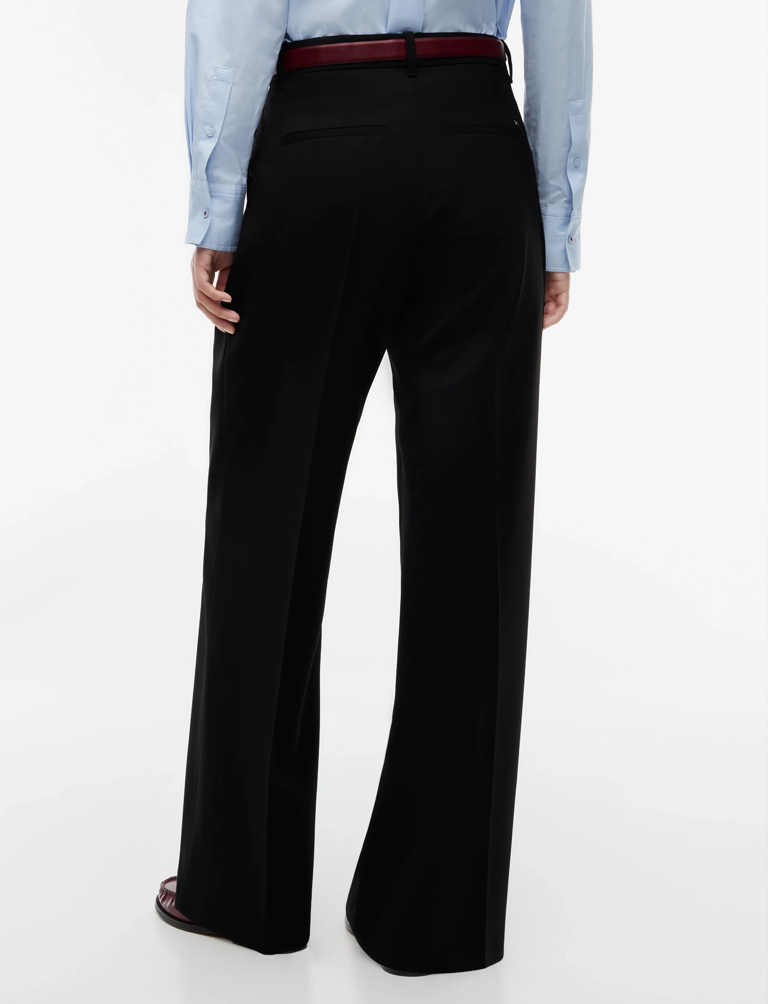Tommy Hilfiger - TIMELESS WOOL WIDE LEG - anzugshosen - black - 2