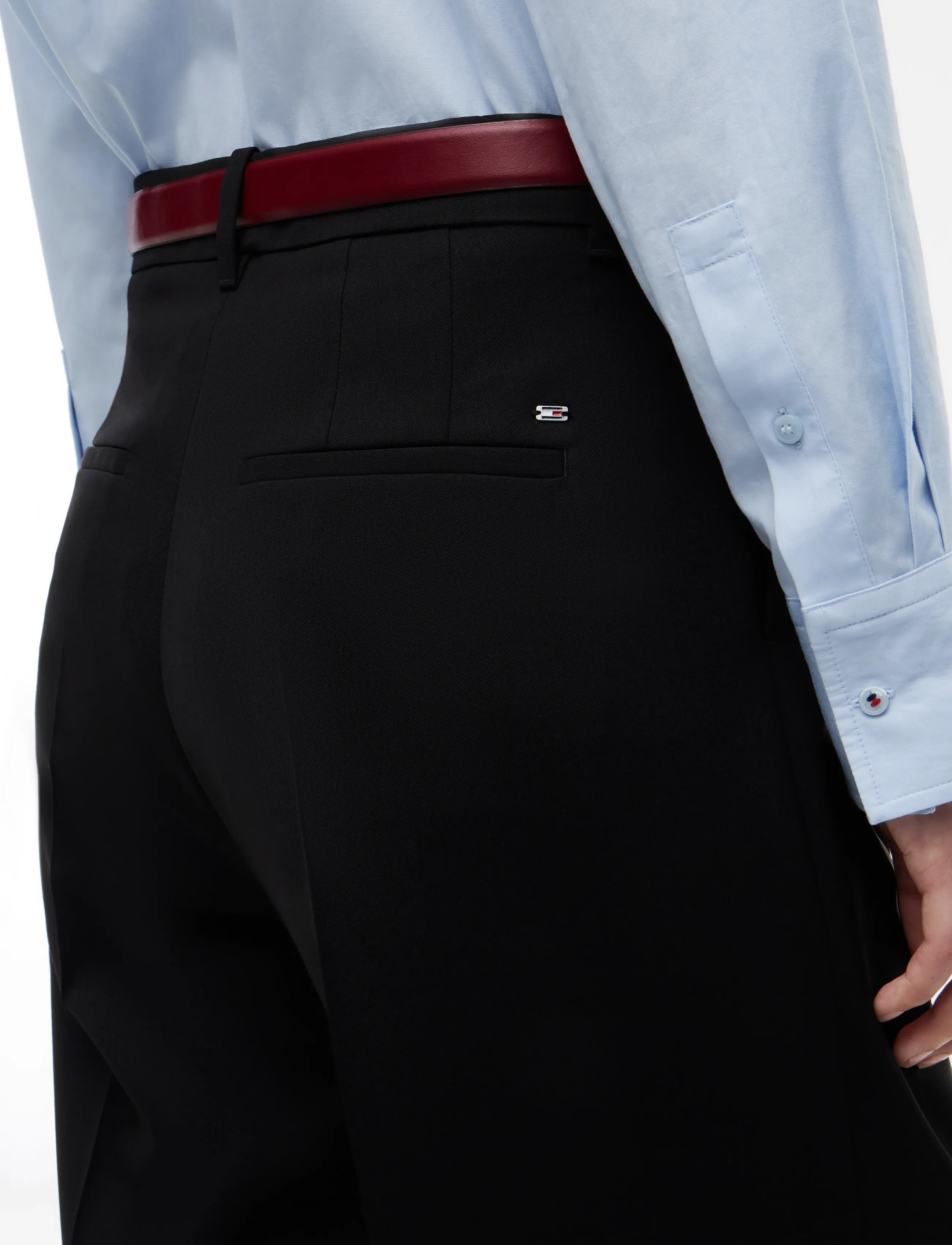 Tommy Hilfiger - TIMELESS WOOL WIDE LEG - anzugshosen - black - 4