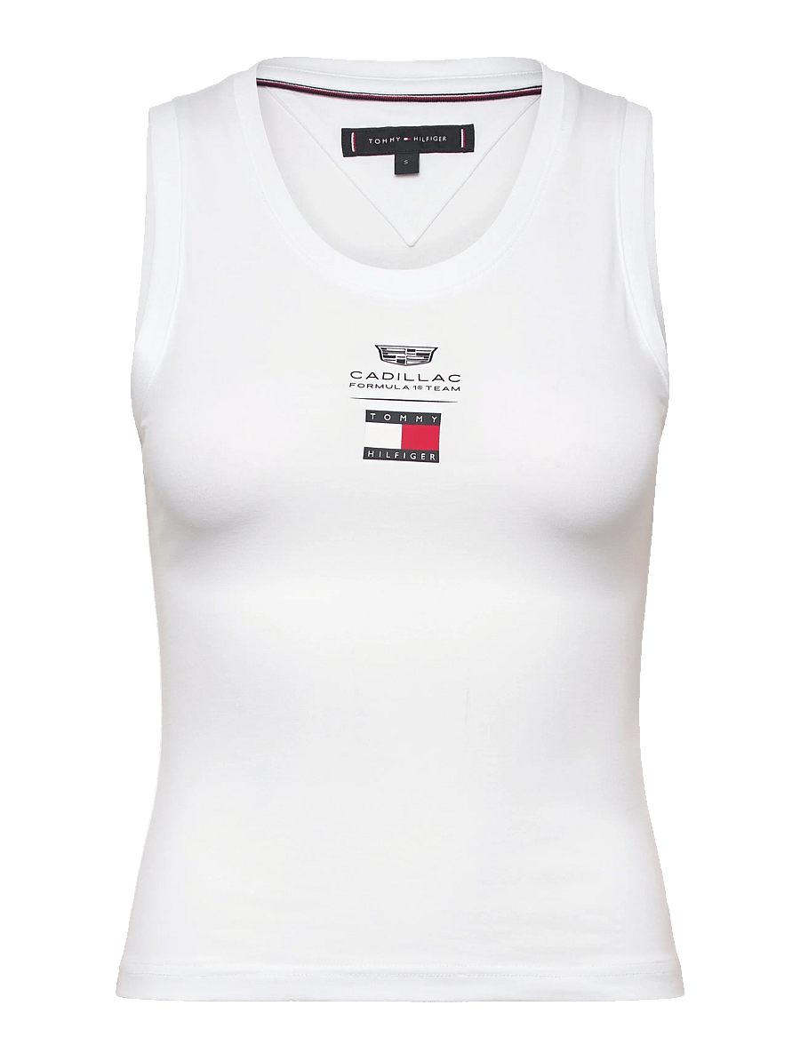 Tommy Hilfiger - TH X CF1 LOGO TANK TOP - varrukateta topid - white - 1