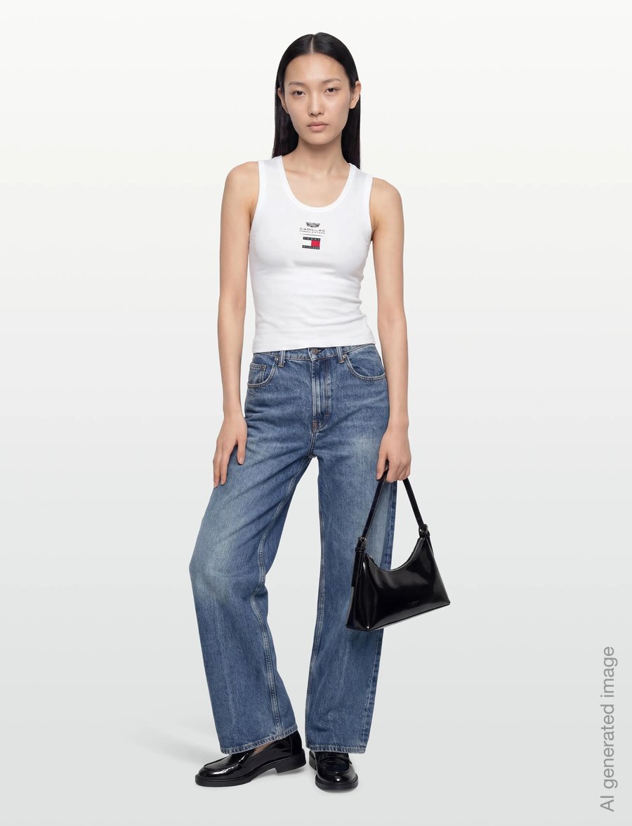 Tommy Hilfiger - TH X CF1 LOGO TANK TOP - varrukateta topid - white - 0