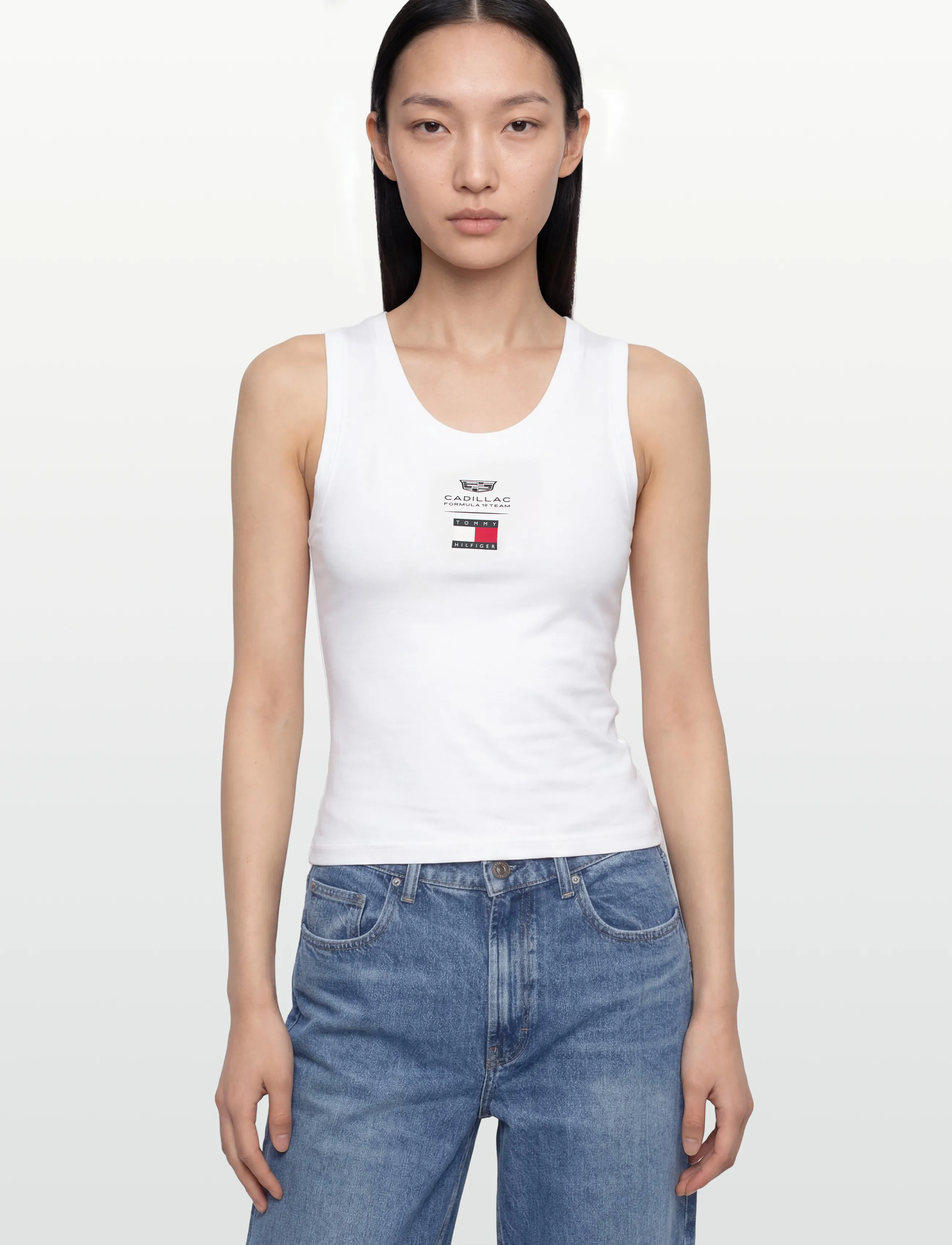 TOMMY HILFIGER Th X Cf1 Logo Tank Top linnen dam – bild 2