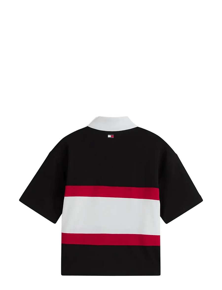 Tommy Hilfiger - TH X CF1 BOXY SCRIPT POLO - poloshirts - black - 2
