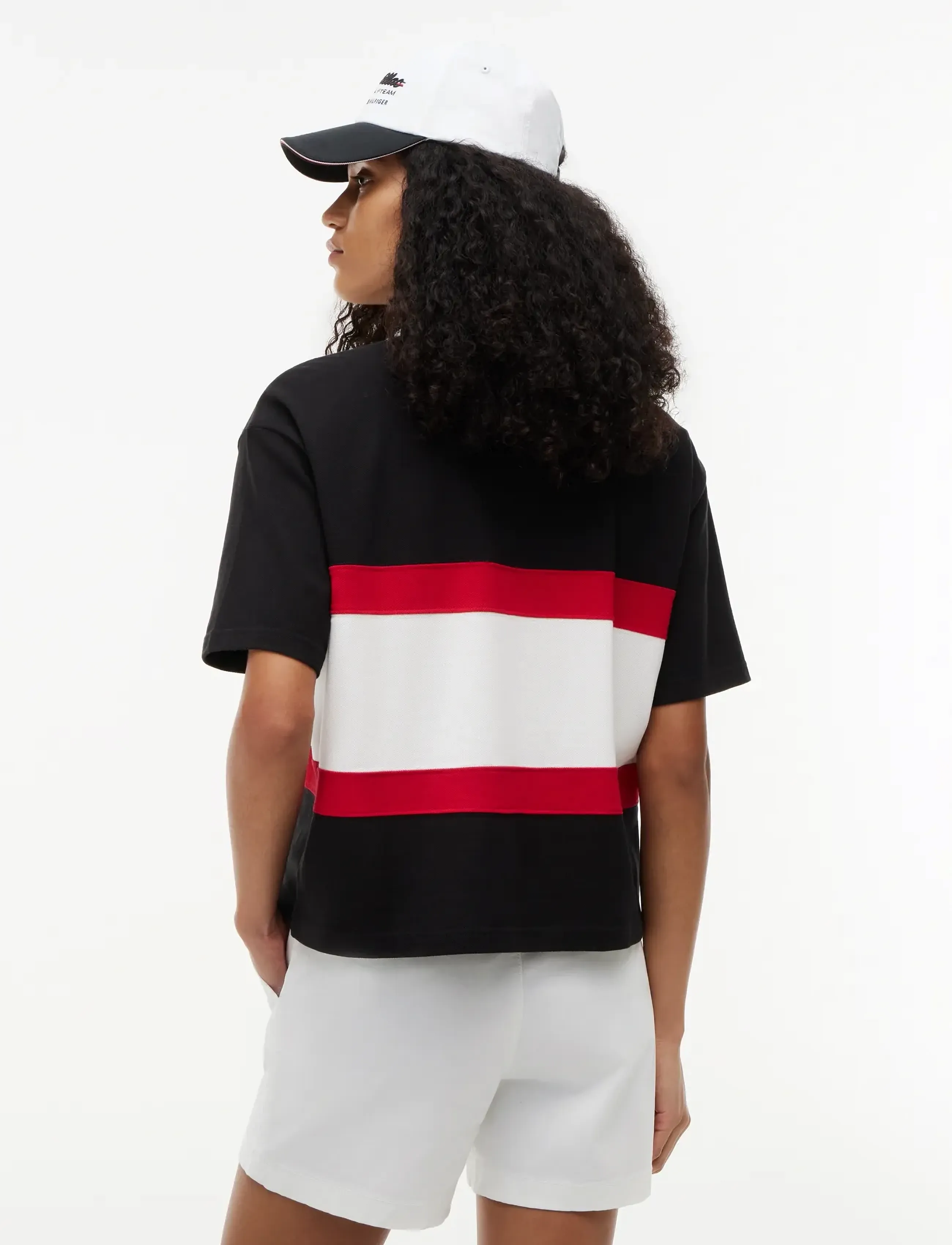 Tommy Hilfiger - TH X CF1 BOXY SCRIPT POLO - poloshirts - black - 3