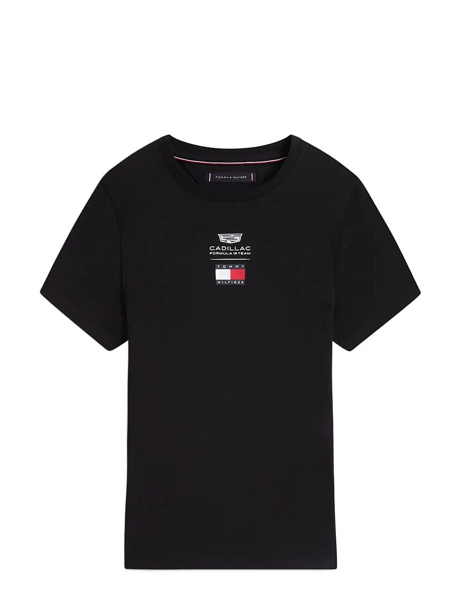 Tommy Hilfiger - TH X CF1 LOGO FITTED TEE - t-shirts - black - 1