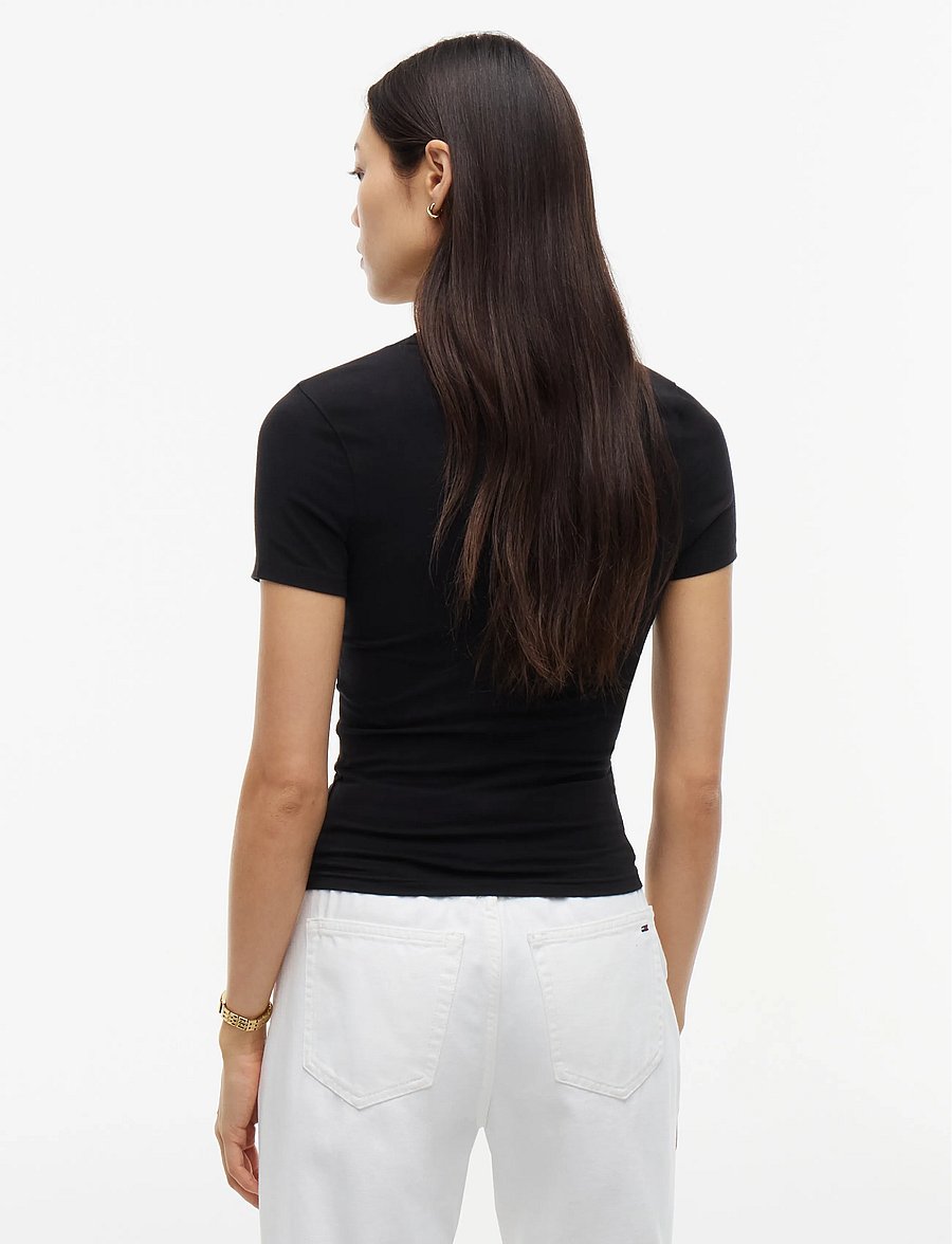 Tommy Hilfiger - TH X CF1 LOGO FITTED TEE - t-shirts - black - 2