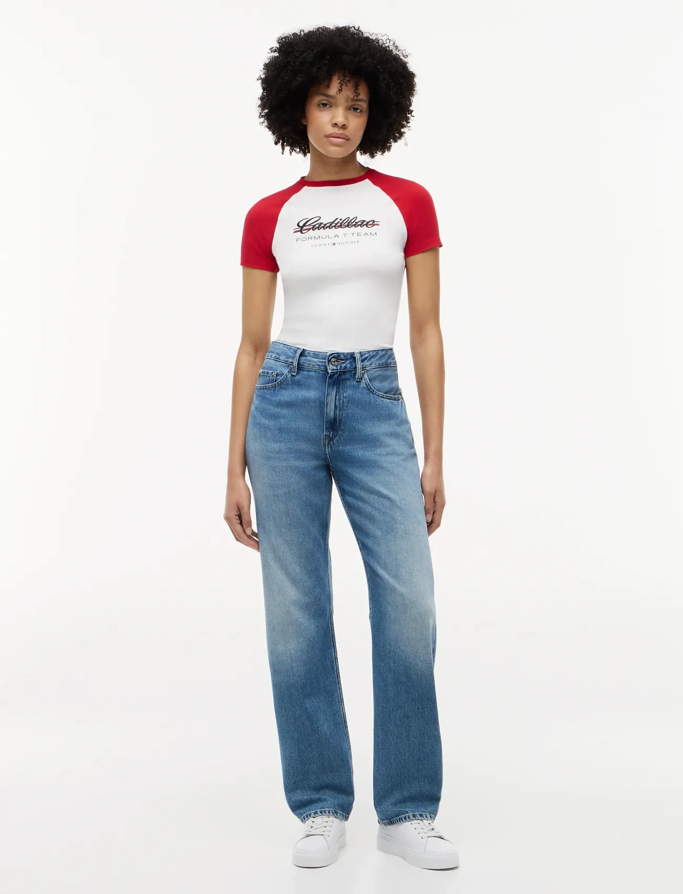 Tommy Hilfiger - TH X CF1 SCRIPT RAGLAN TEE - t-shirts - white   red - 5