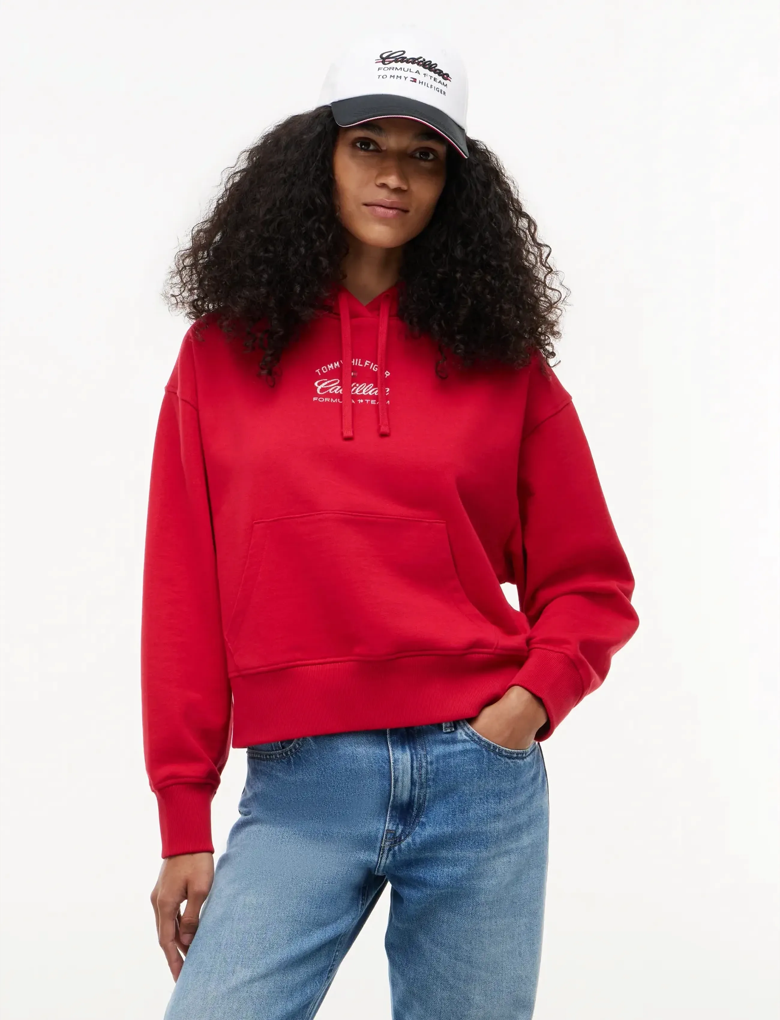 Tommy Hilfiger Th X Cf1 Boxy Varsity Hoodie, XL, Sweatshirts & Hoodies, Rot - Frauen