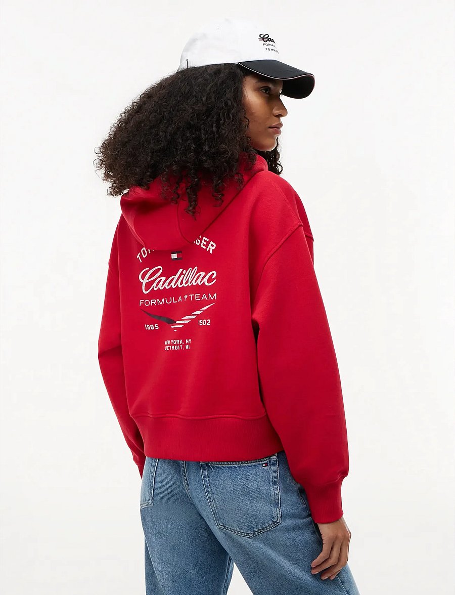 Tommy Hilfiger - TH X CF1 BOXY VARSITY HOODIE - hættetrøjer - red - 2