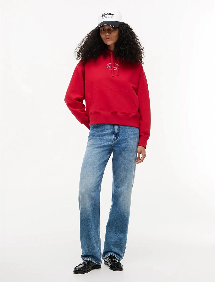 Tommy Hilfiger - TH X CF1 BOXY VARSITY HOODIE - hættetrøjer - red - 4