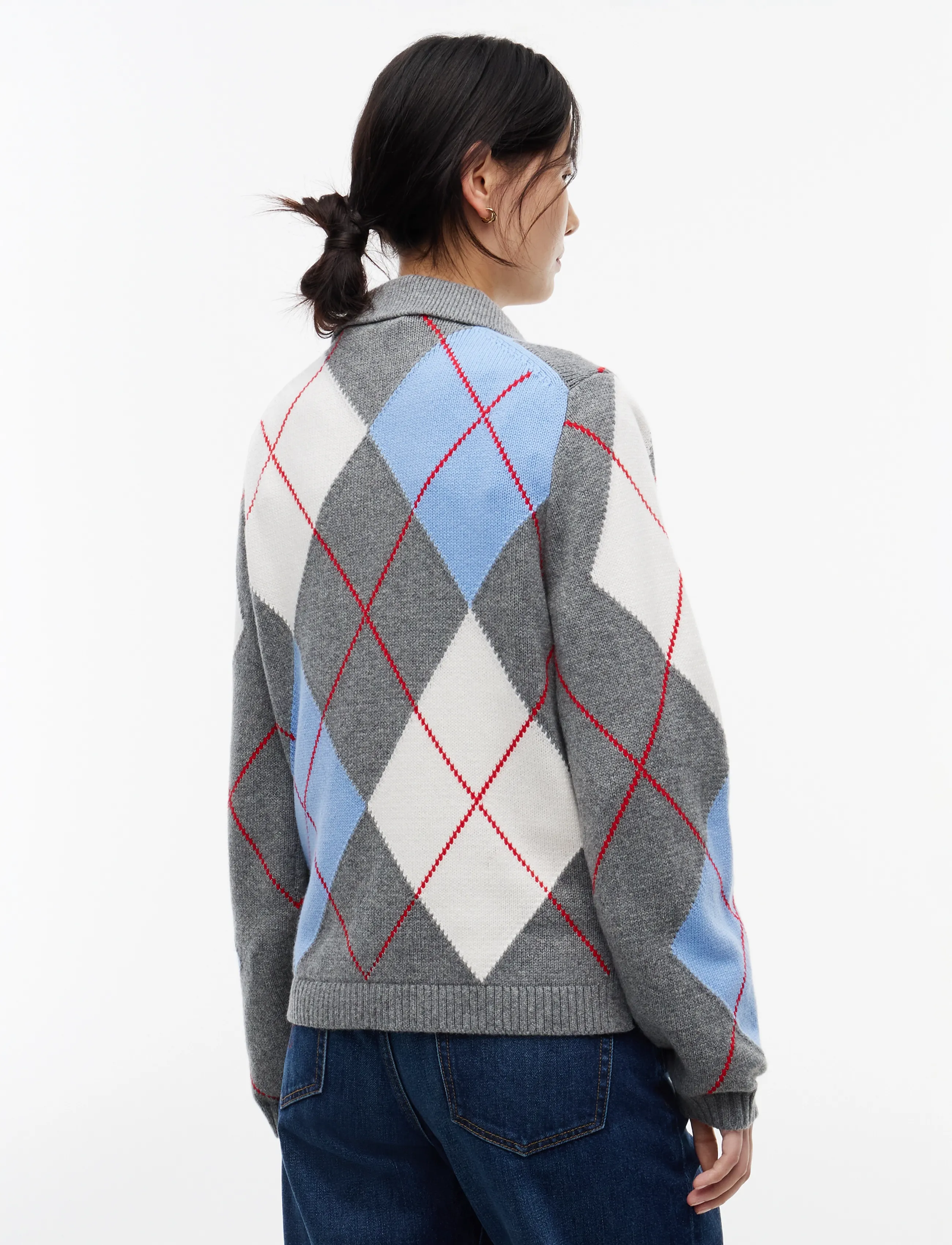 Tommy Hilfiger - ARGYLE PREP NEW POLO LS - pullover - medium grey heather argyle - 2