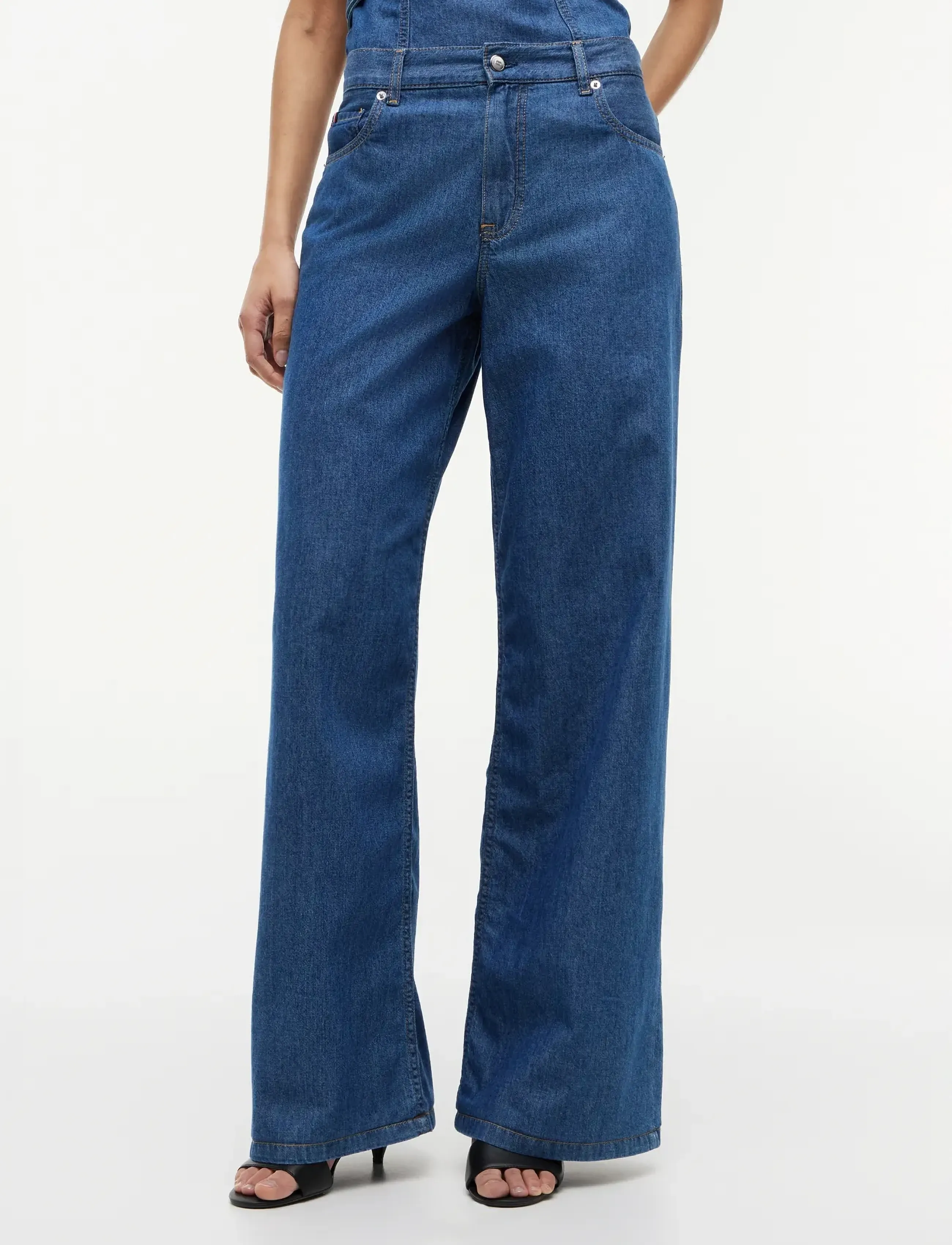 Tommy Hilfiger 70S WIDE LEG TORY MID HW - Kläder - TORY MID / blue