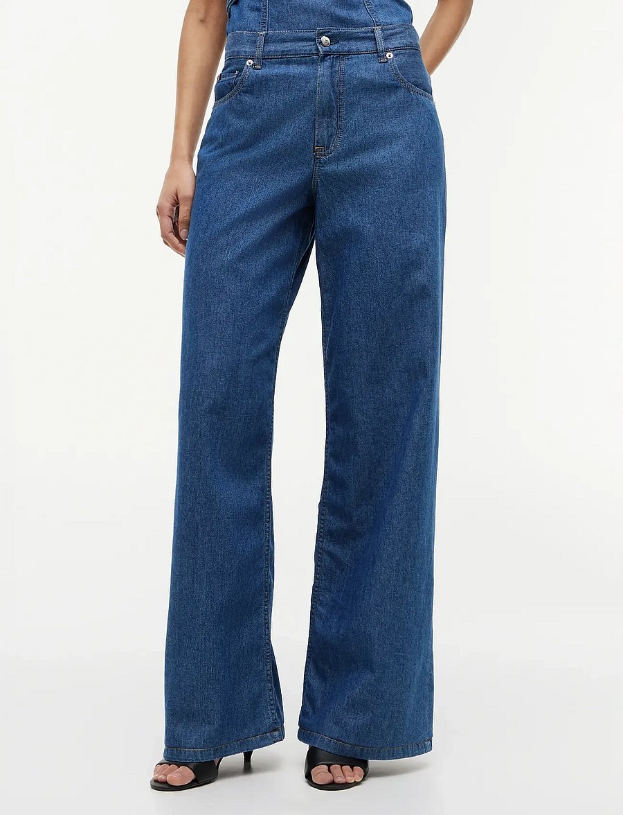 Tommy Hilfiger - 70S WIDE LEG TORY MID HW - laia säärega teksad - tory mid - 0