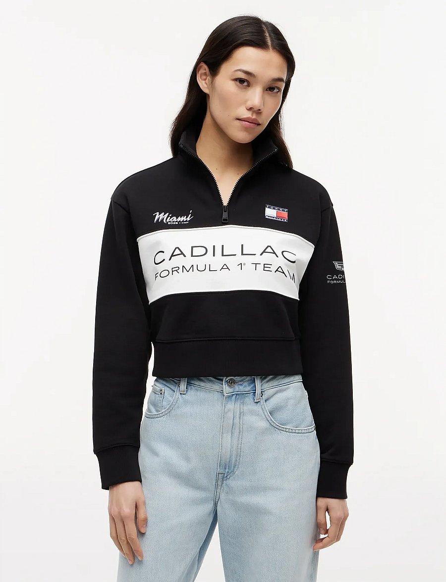 Tommy Hilfiger - TH X CF1 MIAMI HALF ZIP - hverdags stil - black stone grey white - 0