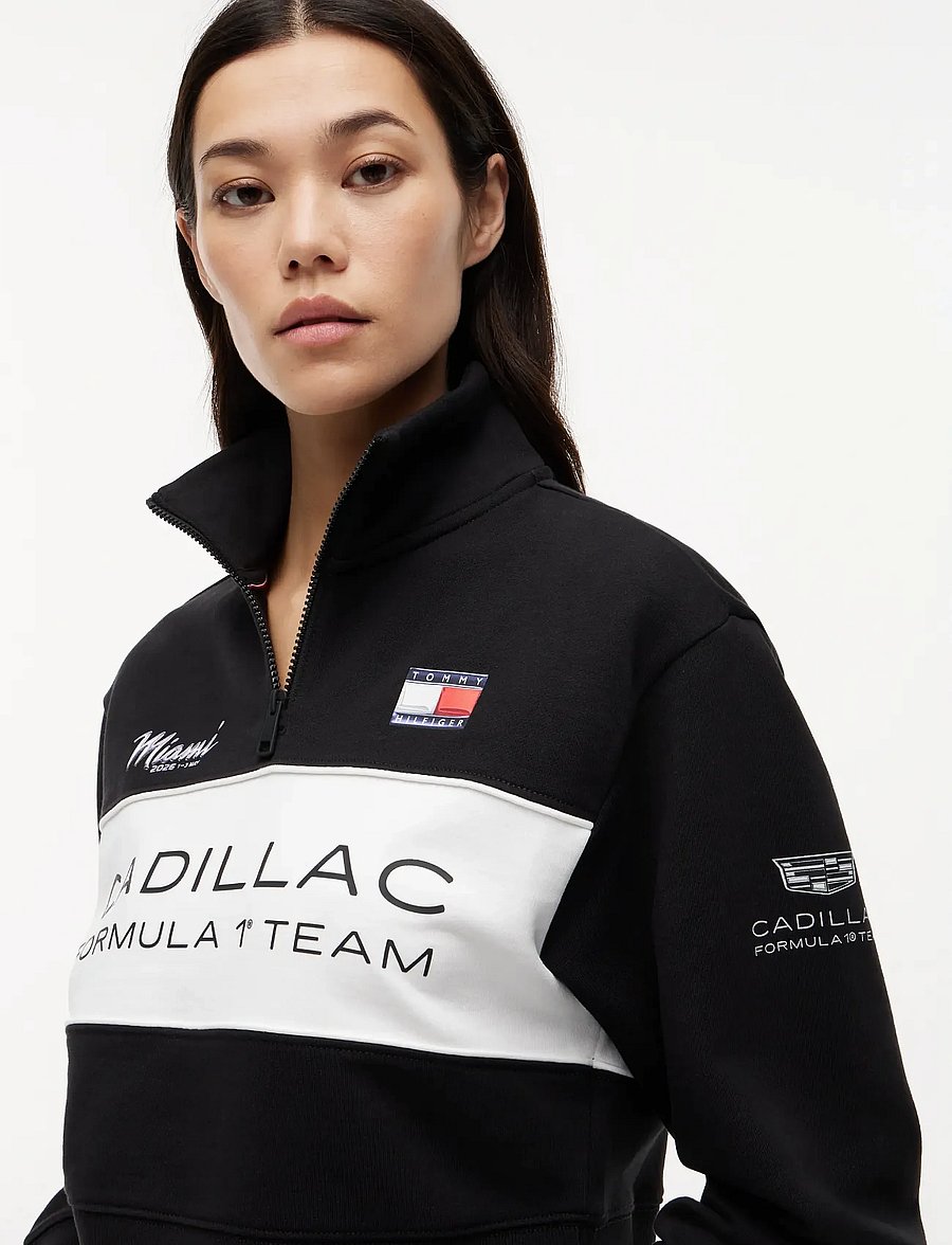 Tommy Hilfiger - TH X CF1 MIAMI HALF ZIP - hverdags stil - black stone grey white - 5