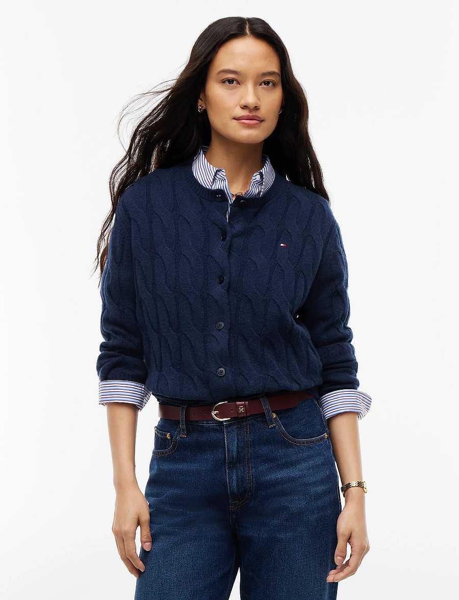 Tommy Hilfiger - SOFT WOOL CARDI - strickjacken - dark blue - 0