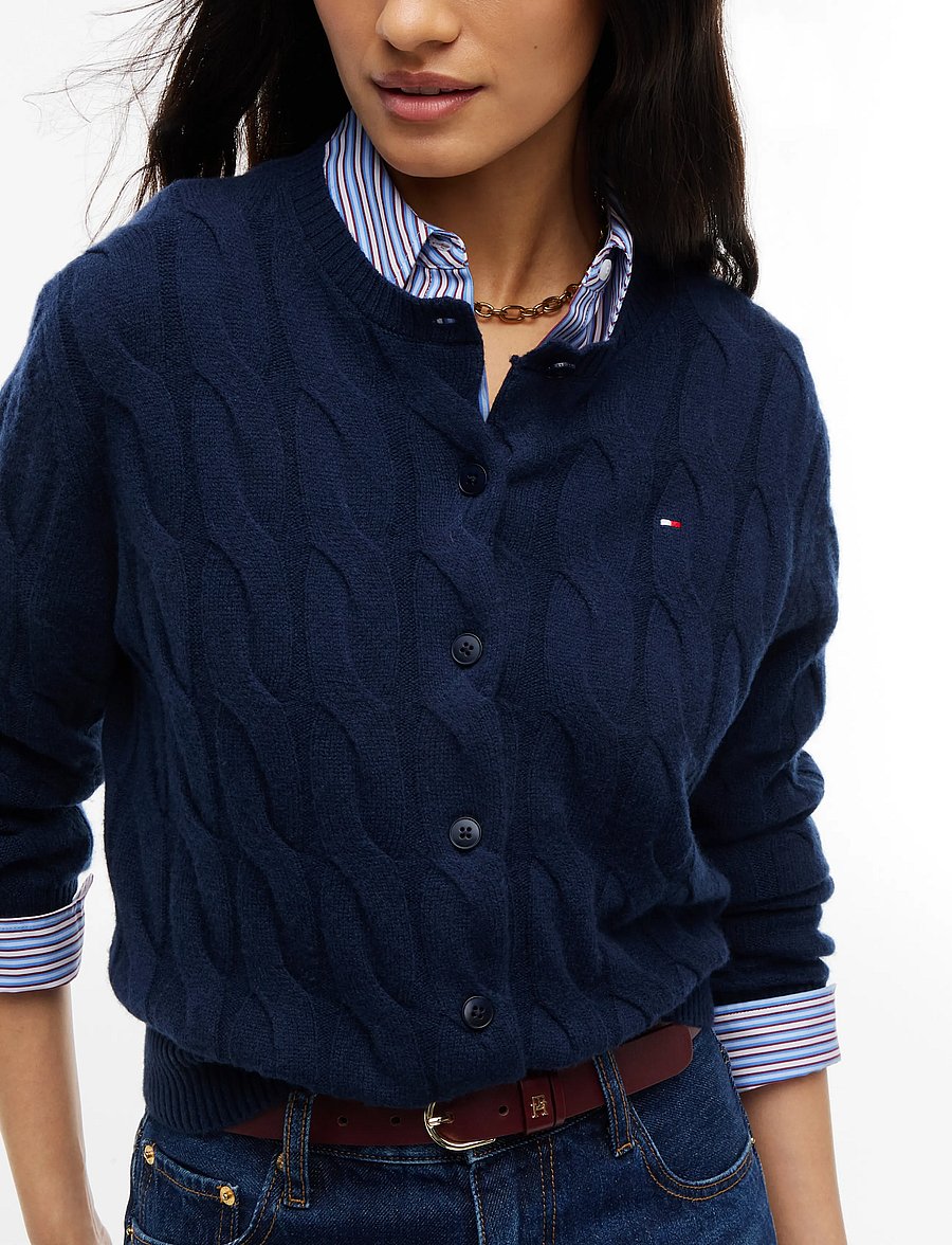 Tommy Hilfiger - SOFT WOOL CARDI - strickjacken - dark blue - 3
