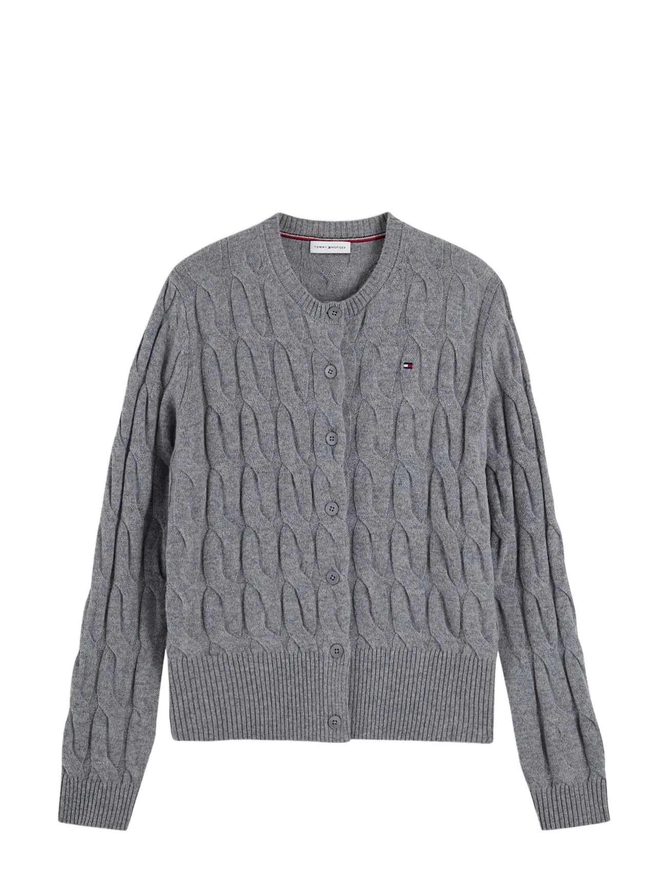 Tommy Hilfiger SOFT WOOL CARDI - Cardigans - MEDIUM GREY HEATHER / grey