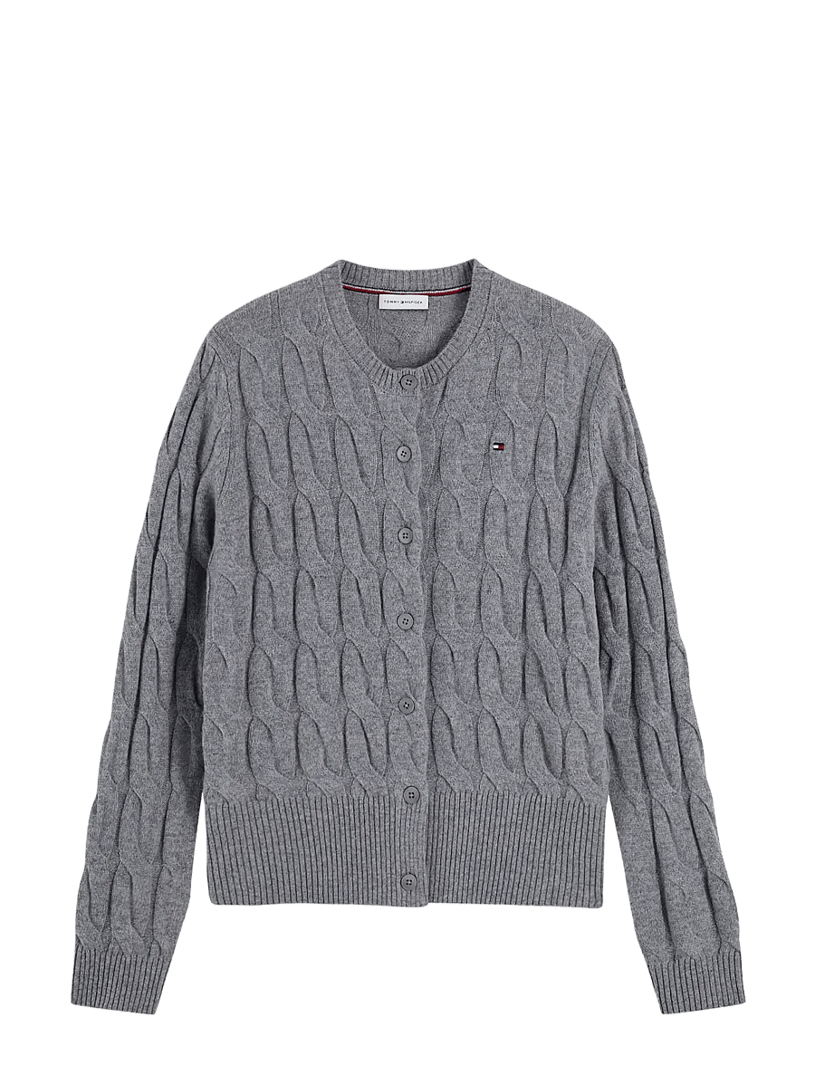Tommy Hilfiger - SOFT WOOL CARDI - cardigans - medium grey heather - 1