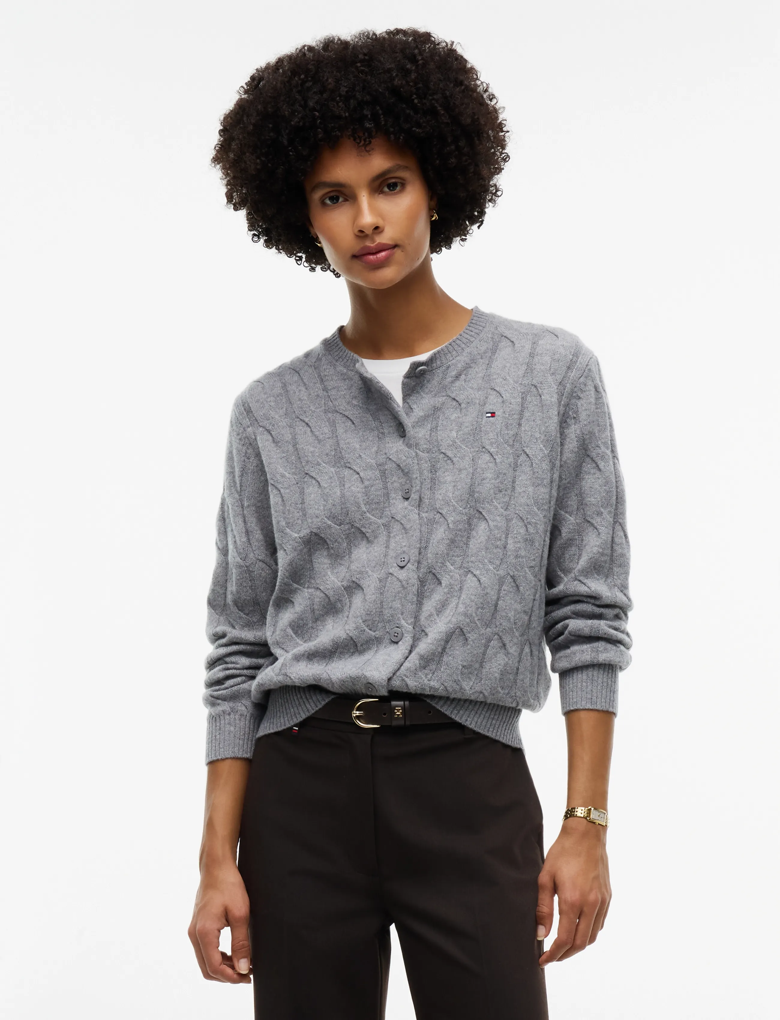 Tommy Hilfiger - SOFT WOOL CARDI - cardigans - medium grey heather - 0