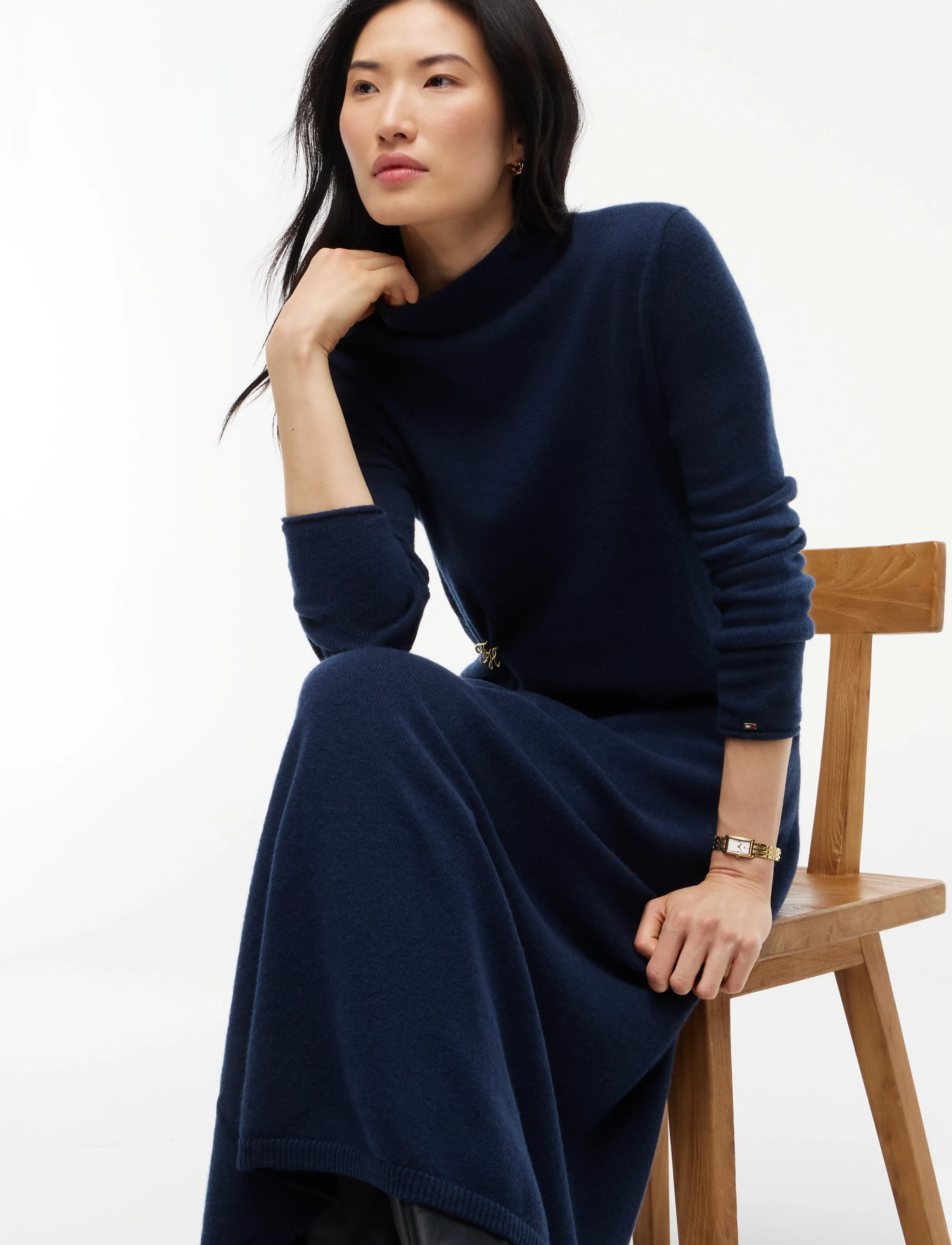 Tommy Hilfiger - SOFT WOOL JERSEY DRESS - dark blue - 2