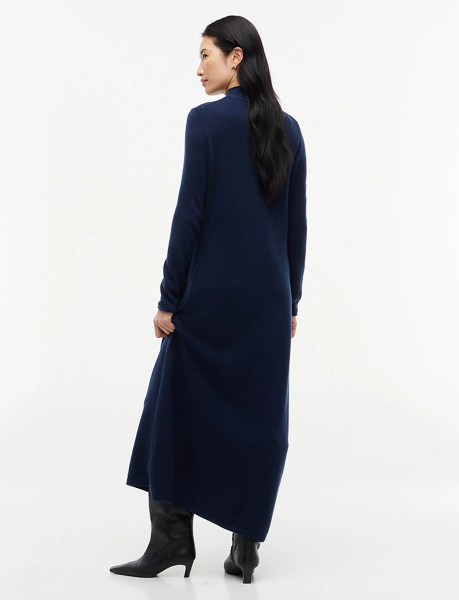 Tommy Hilfiger - SOFT WOOL JERSEY DRESS - strikkjoler - dark blue - 4