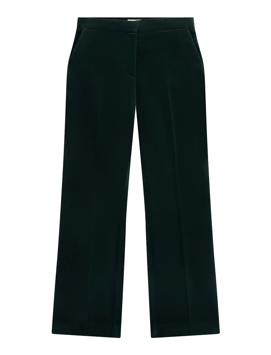 Tommy Hilfiger - VELVET SLIM BOOTCUT - utsvängda byxor - deep evergreen - 1