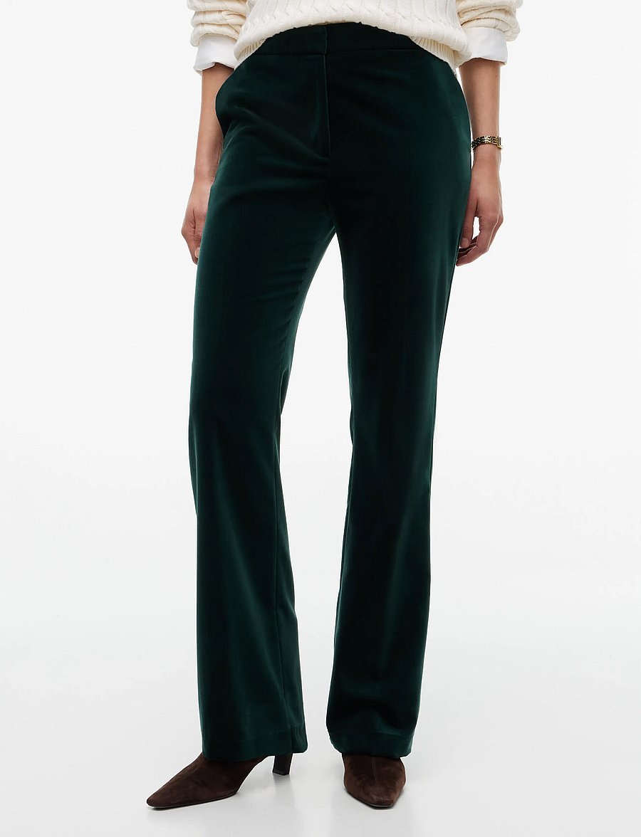 Tommy Hilfiger - VELVET SLIM BOOTCUT - utsvängda byxor - deep evergreen - 0
