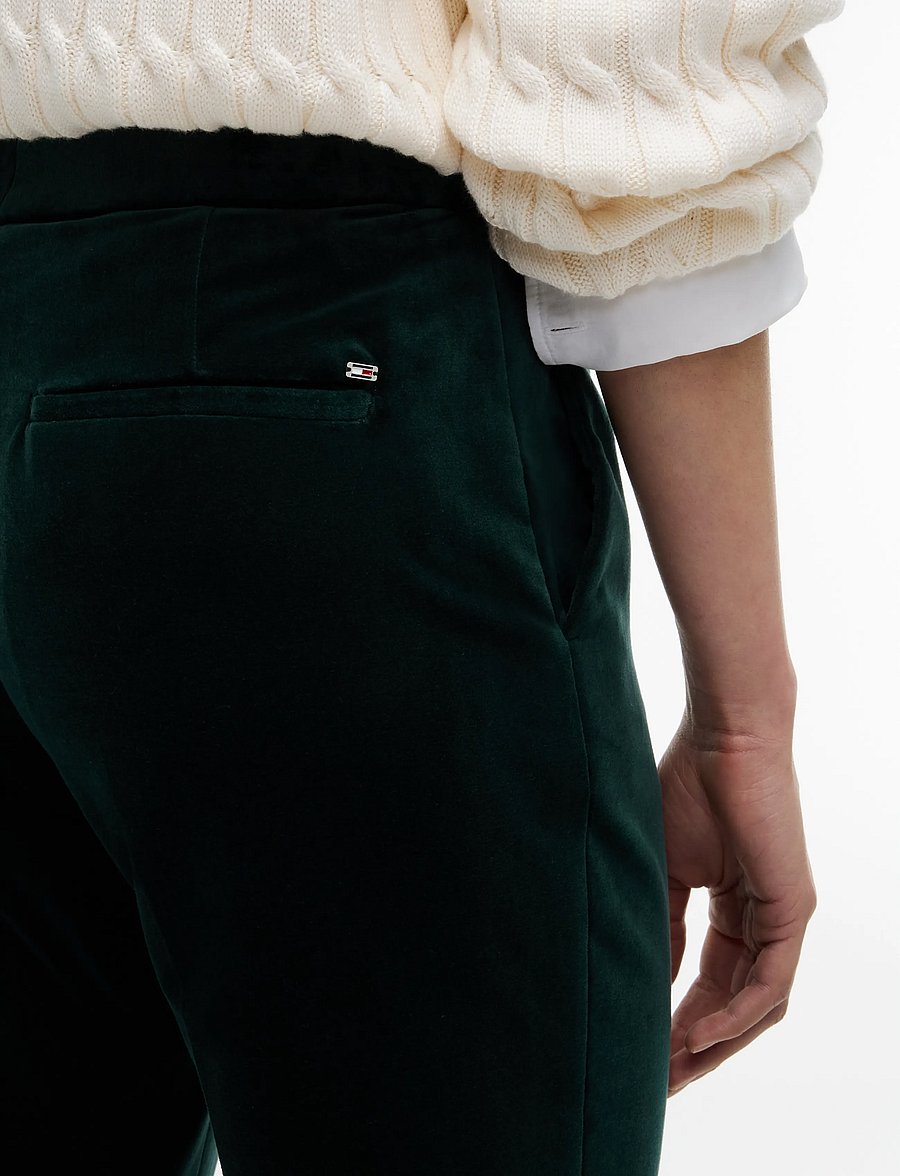Tommy Hilfiger - VELVET SLIM BOOTCUT - utsvängda byxor - deep evergreen - 4