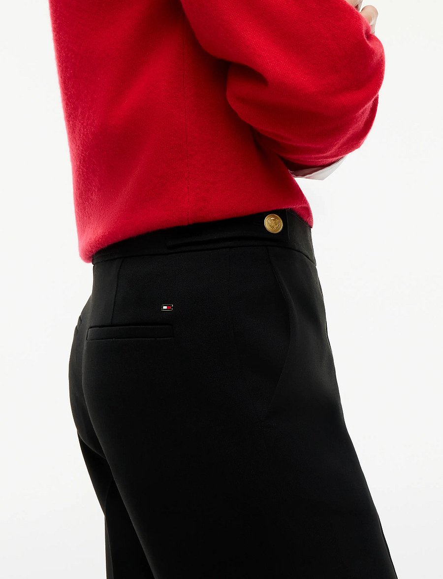 Tommy Hilfiger - PUNTO GOLD BUTTON SLIM BOOTCUT - schlaghosen - black - 4