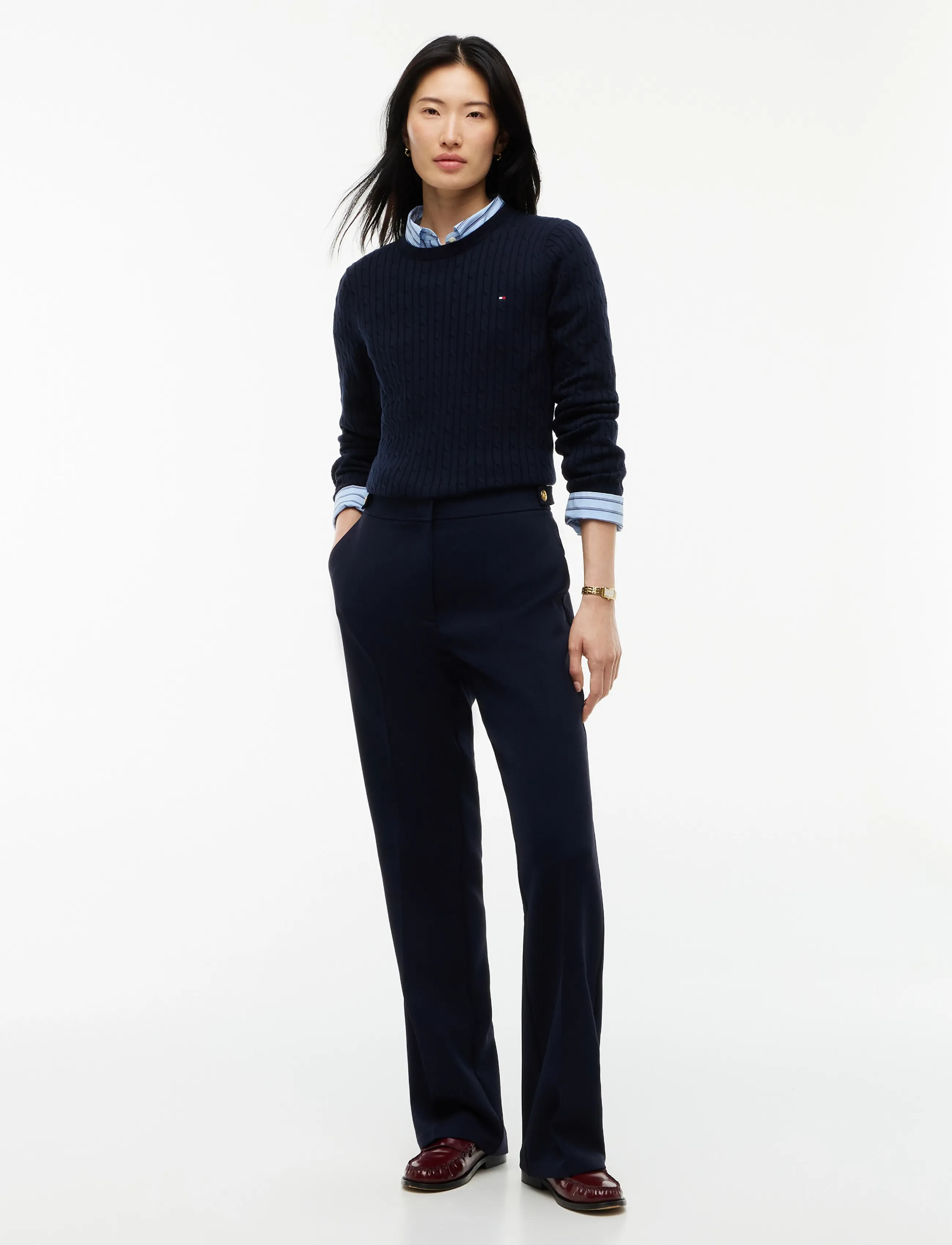 Tommy Hilfiger - PUNTO GOLD BUTTON SLIM BOOTCUT - dark blue - 3