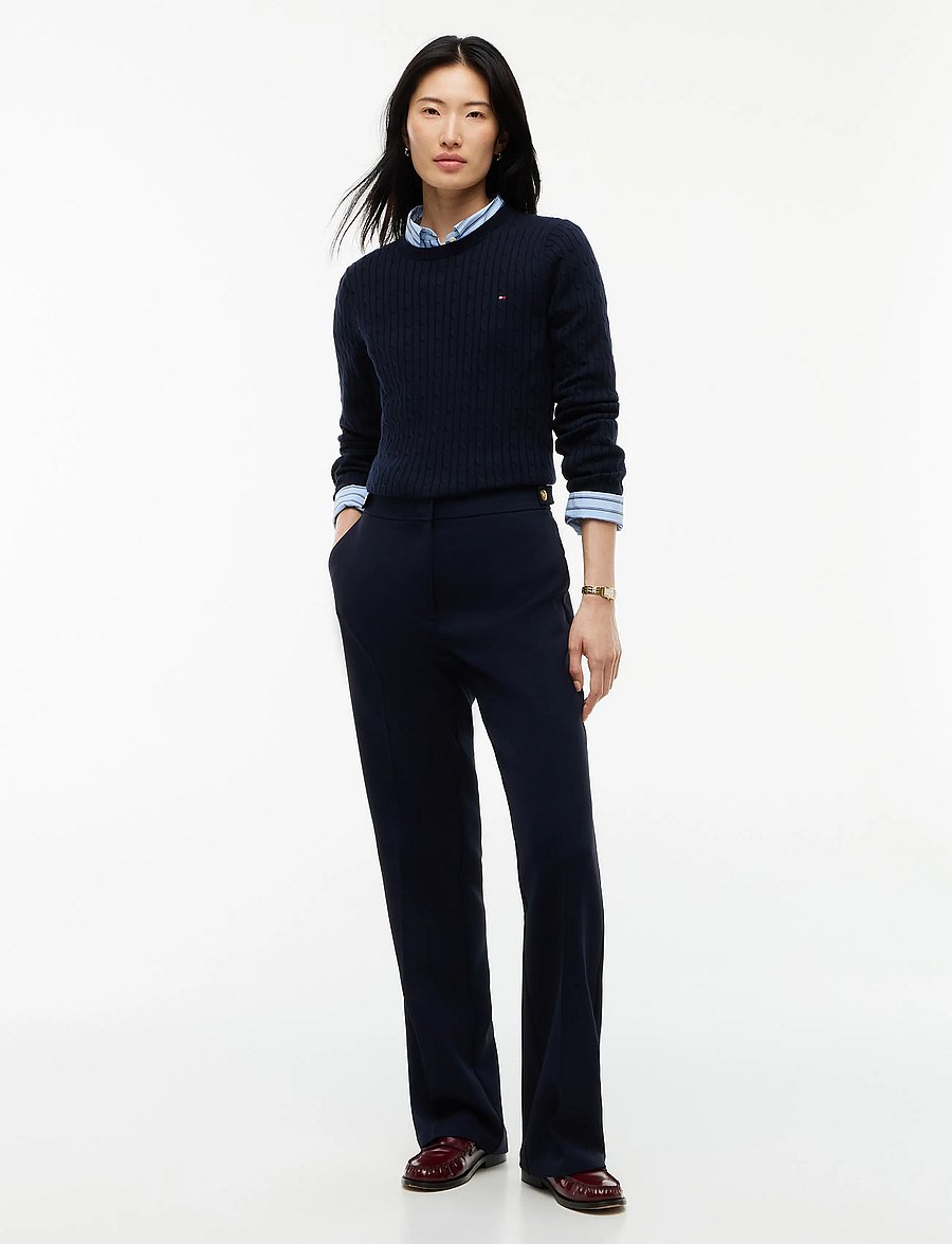 Tommy Hilfiger - PUNTO GOLD BUTTON SLIM BOOTCUT - schlaghosen - dark blue - 3