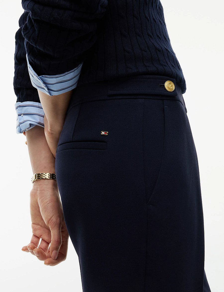 Tommy Hilfiger - PUNTO GOLD BUTTON SLIM BOOTCUT - schlaghosen - dark blue - 4