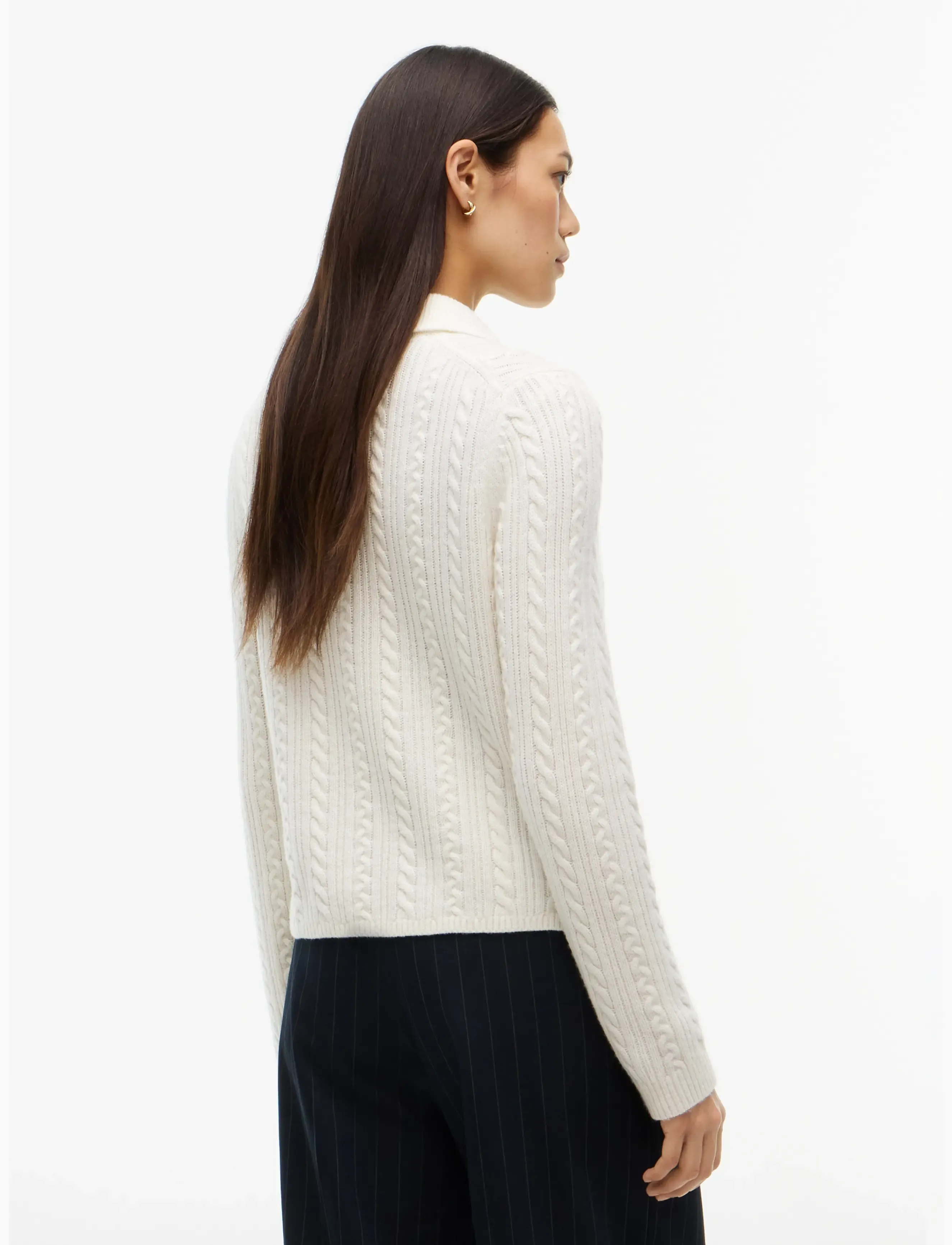 Tommy Hilfiger - LS POLO CABLE SWEATER REG FIT - ivory petal - 2