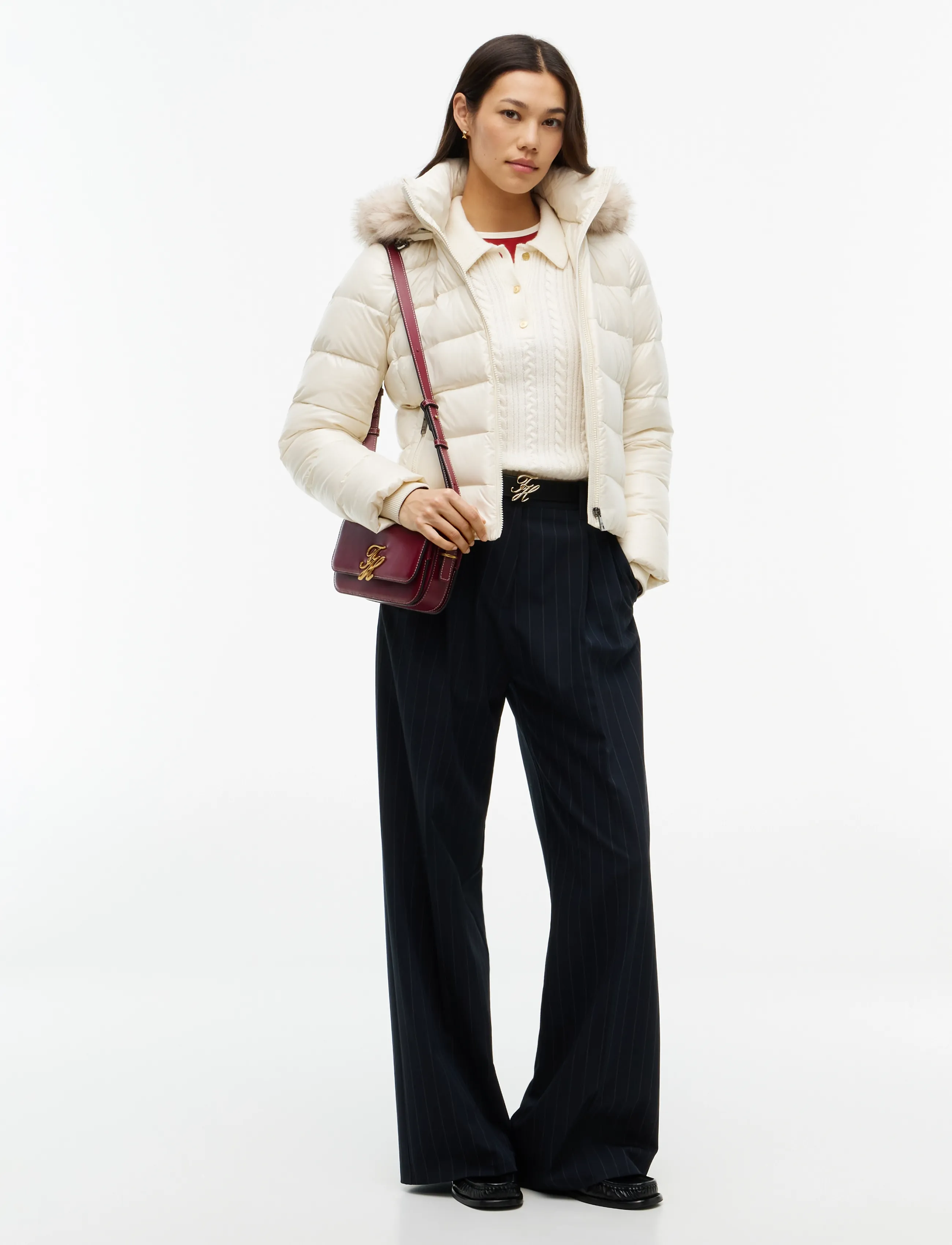 Tommy Hilfiger - LS POLO CABLE SWEATER REG FIT - ivory petal - 4