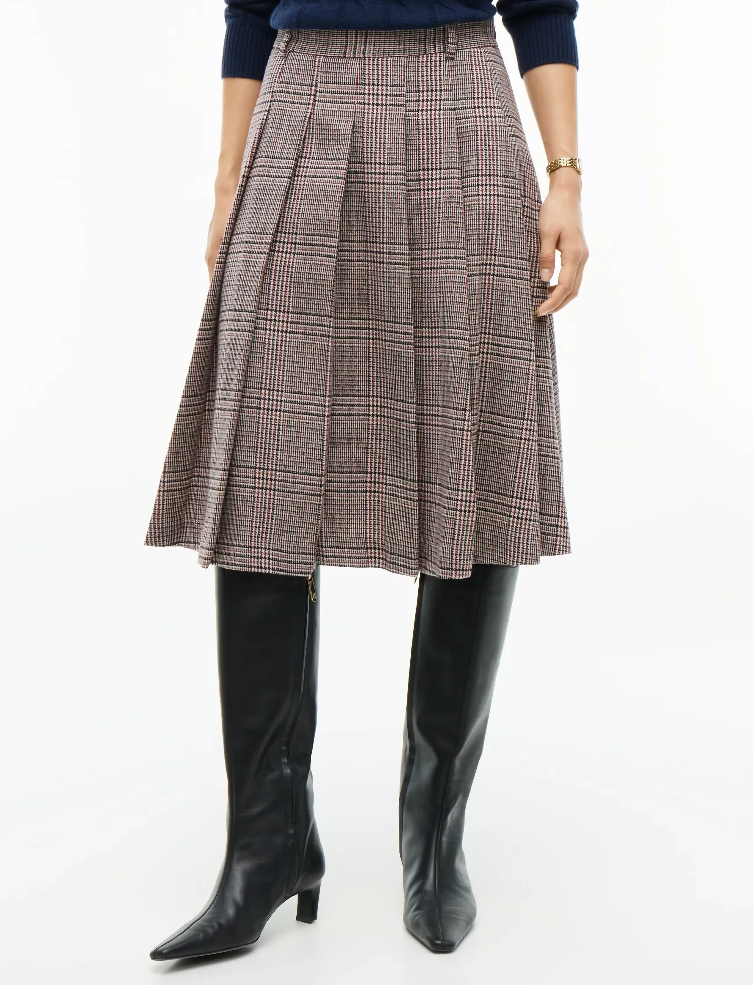 Tommy Hilfiger TEXTURE RED CHECK PLEAT SKIRT - Sijonai - RED CHECK / red