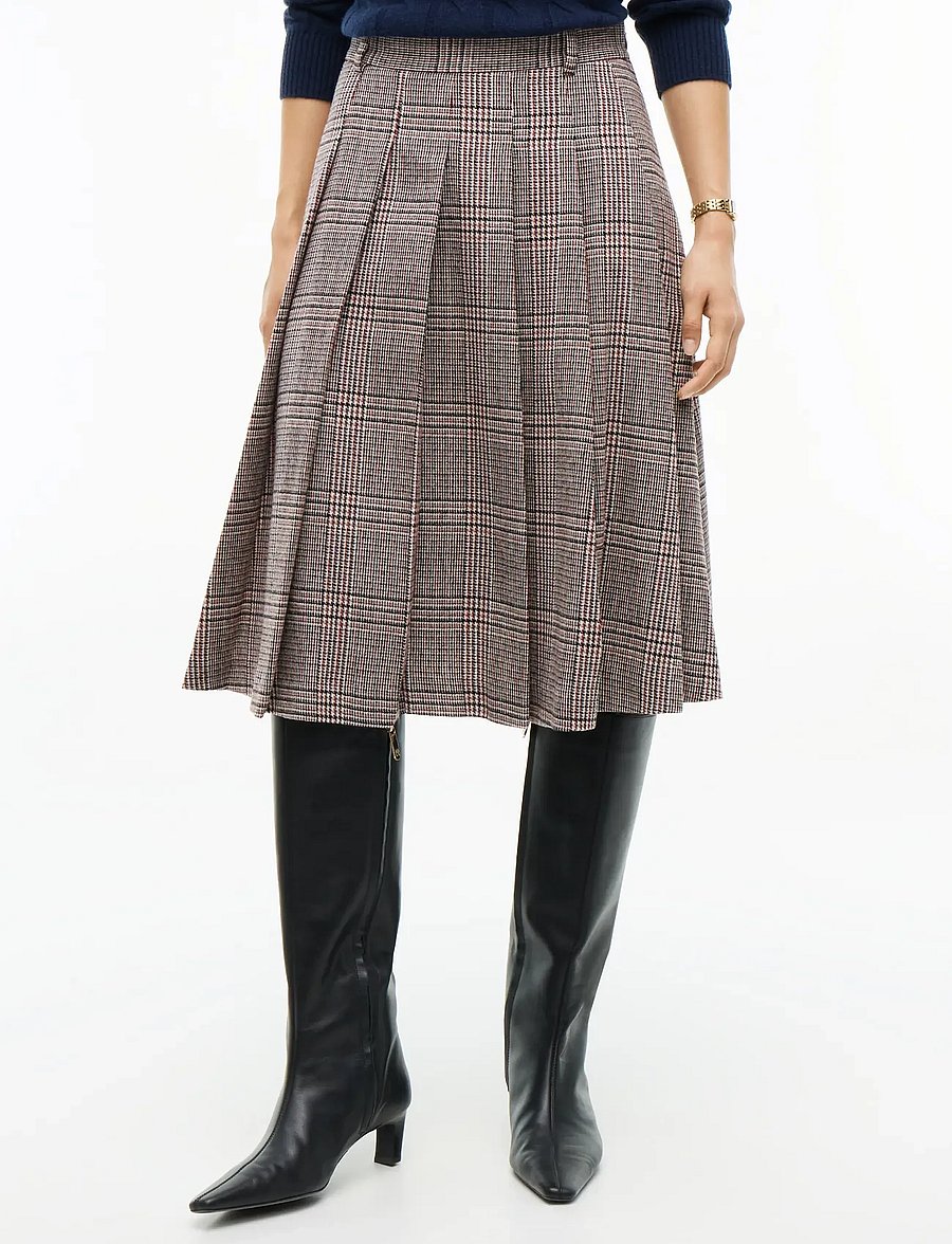Tommy Hilfiger - TEXTURE RED CHECK PLEAT SKIRT - plisserade kjolar - red check - 0