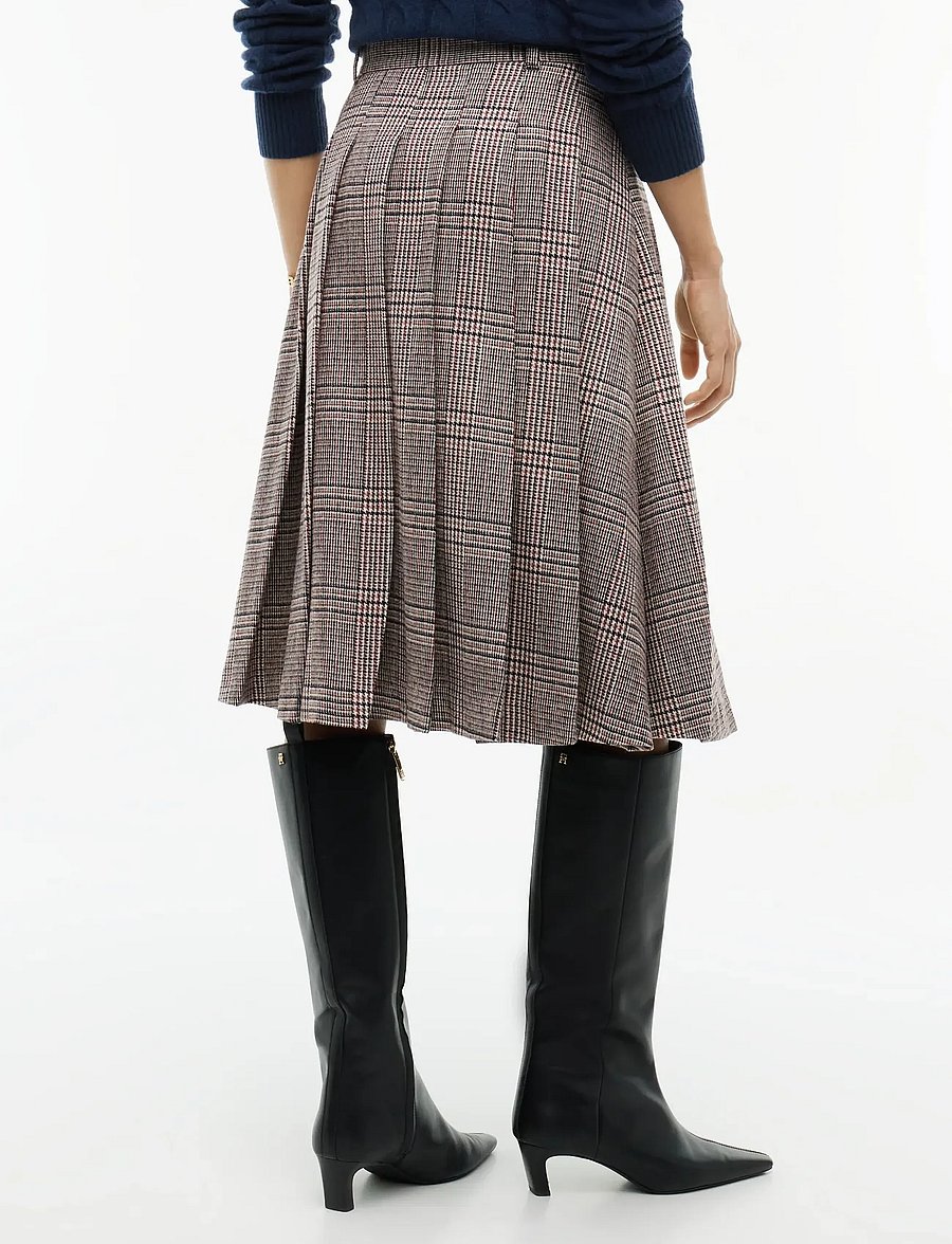 Tommy Hilfiger - TEXTURE RED CHECK PLEAT SKIRT - plisserade kjolar - red check - 3