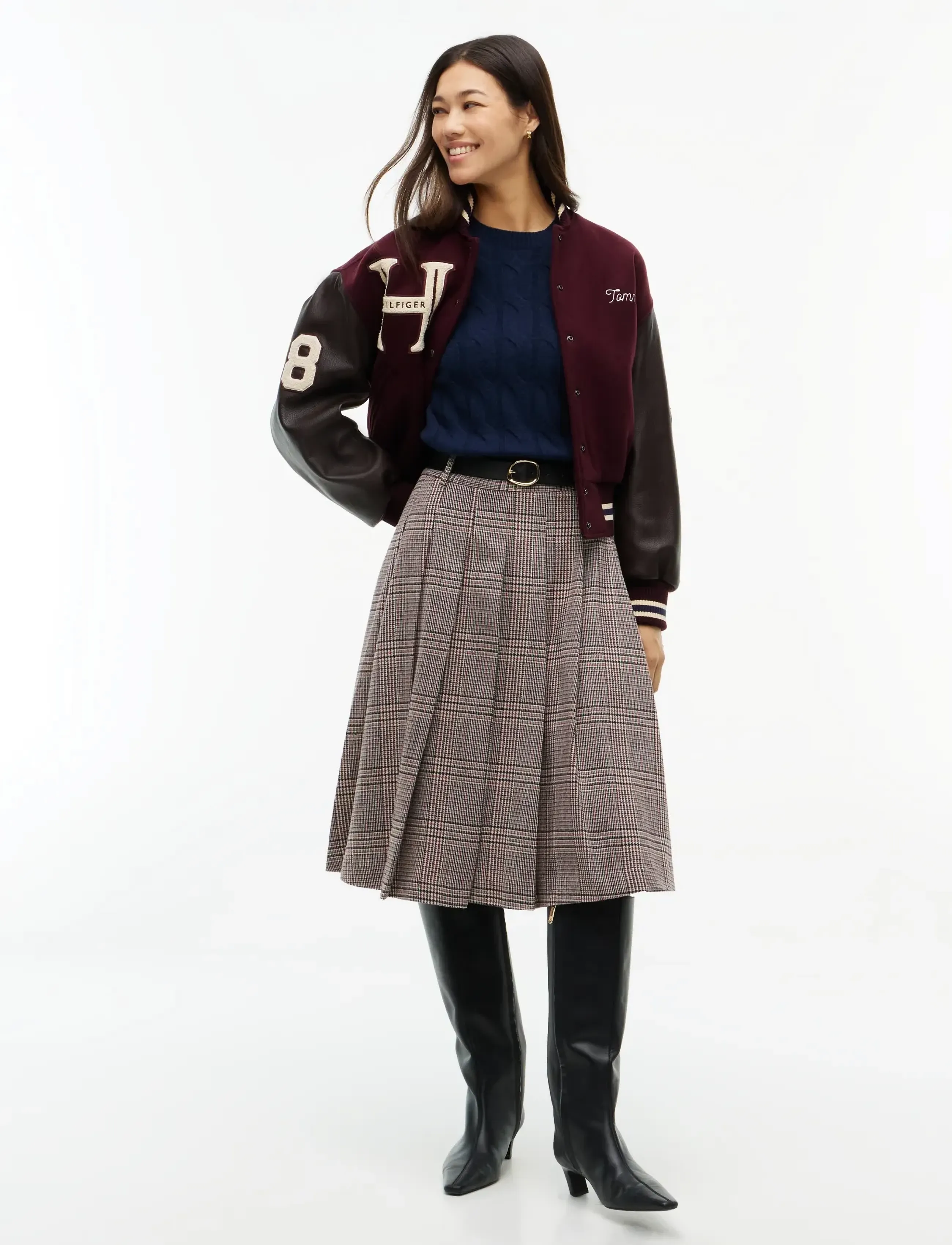 Tommy Hilfiger - TEXTURE RED CHECK PLEAT SKIRT - red check - 4