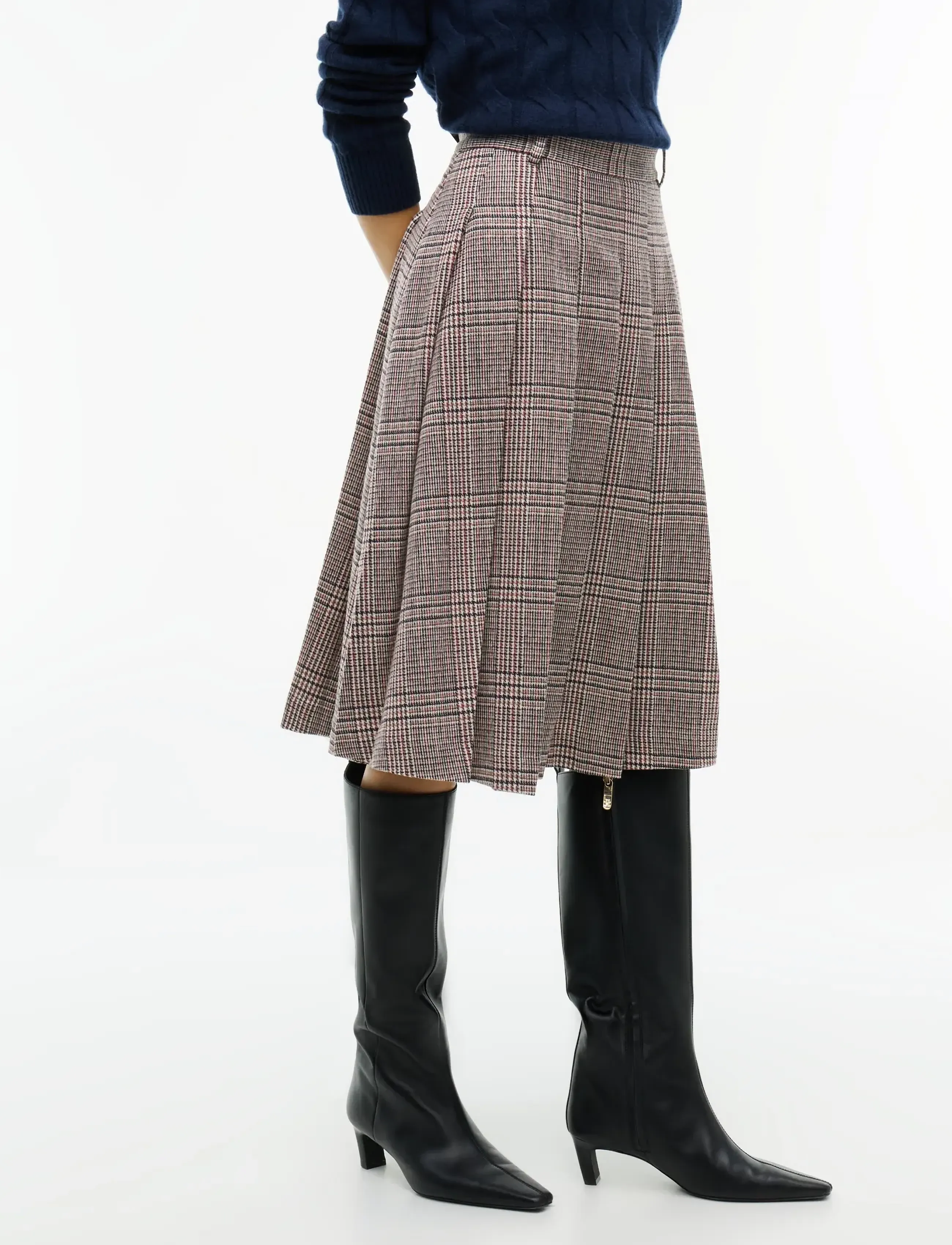 Tommy Hilfiger - TEXTURE RED CHECK PLEAT SKIRT - red check - 5