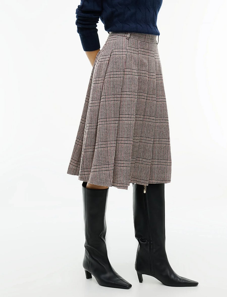 Tommy Hilfiger - TEXTURE RED CHECK PLEAT SKIRT - plisserade kjolar - red check - 5